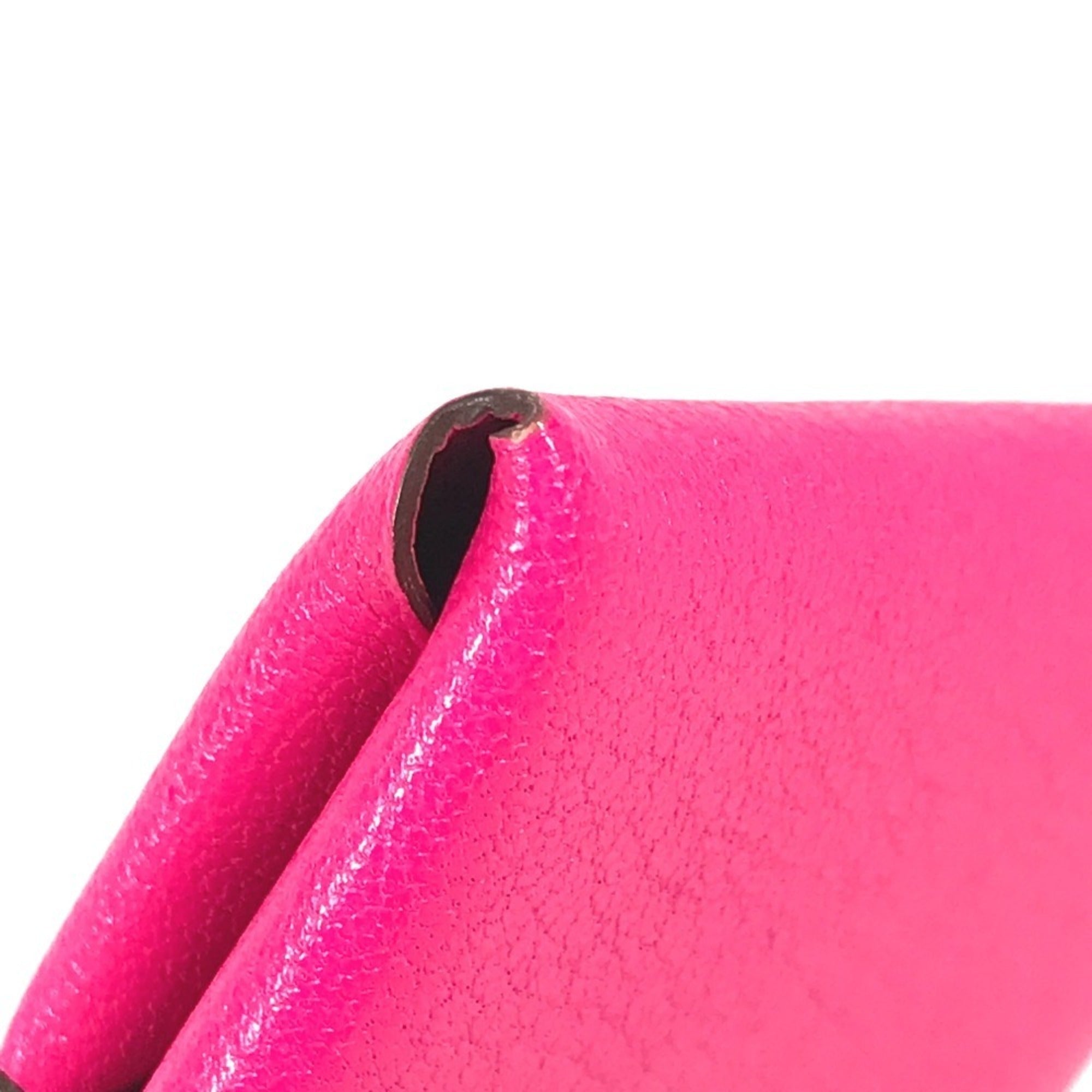 Hermes Pink Leather Coin Purse/Coin Case (Pre-Owned)