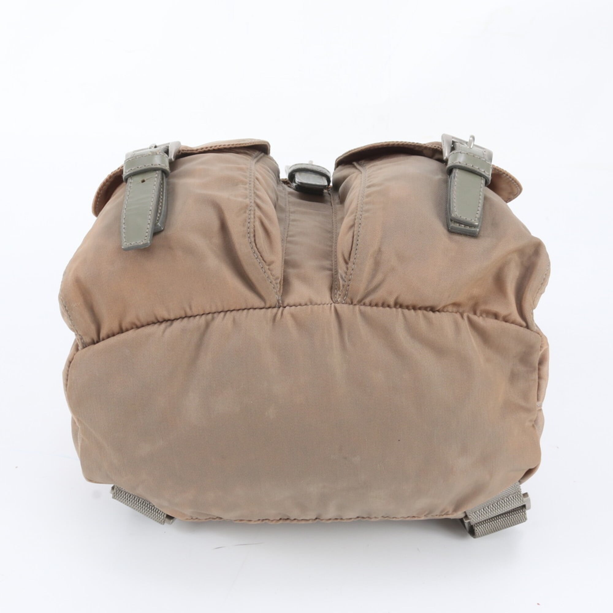 Prada Beige Nylon Leather Handbag (Pre-Owned)