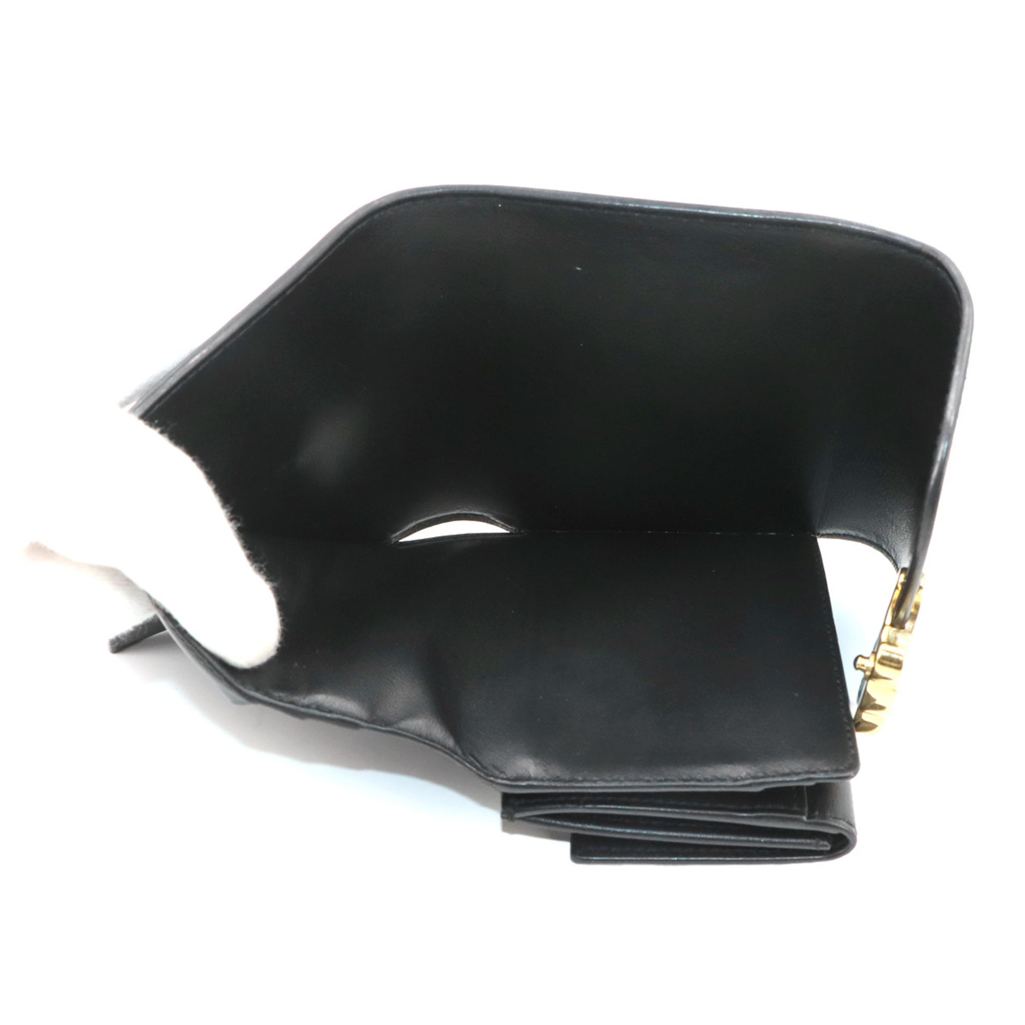 Celine Black Leather Wallet (Tri-Fold) (Pre-Owned)