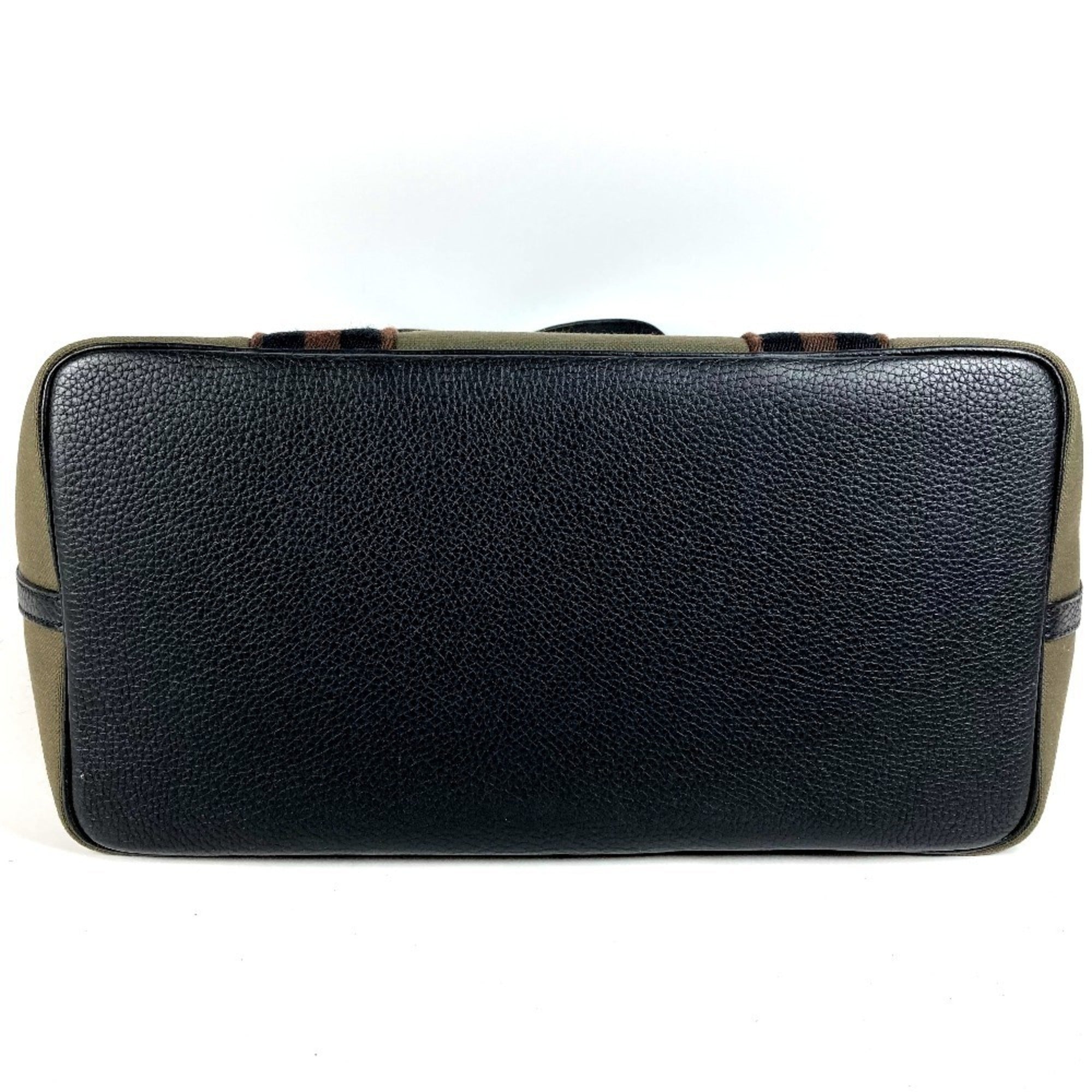 Hermes Black Khaki Taurillon Clemence Leather Handbag Shoulder Bag Tote Bag (Pre-Owned)
