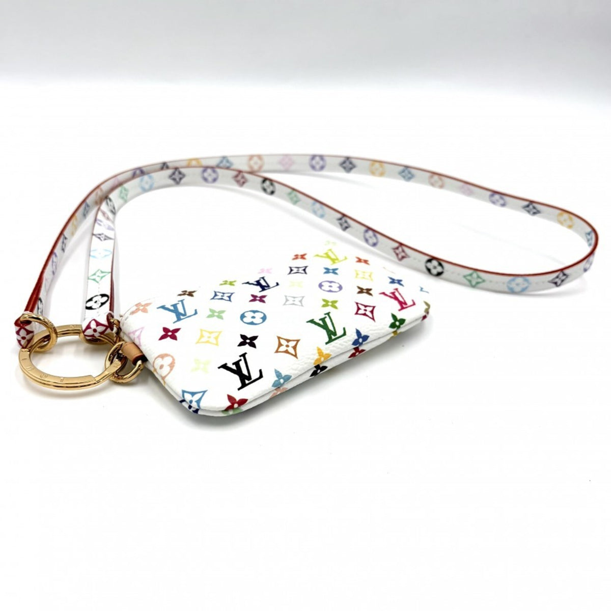 Louis Vuitton Multi-Color White Monogram Multicolore Pochette Pouch (Pre-Owned)