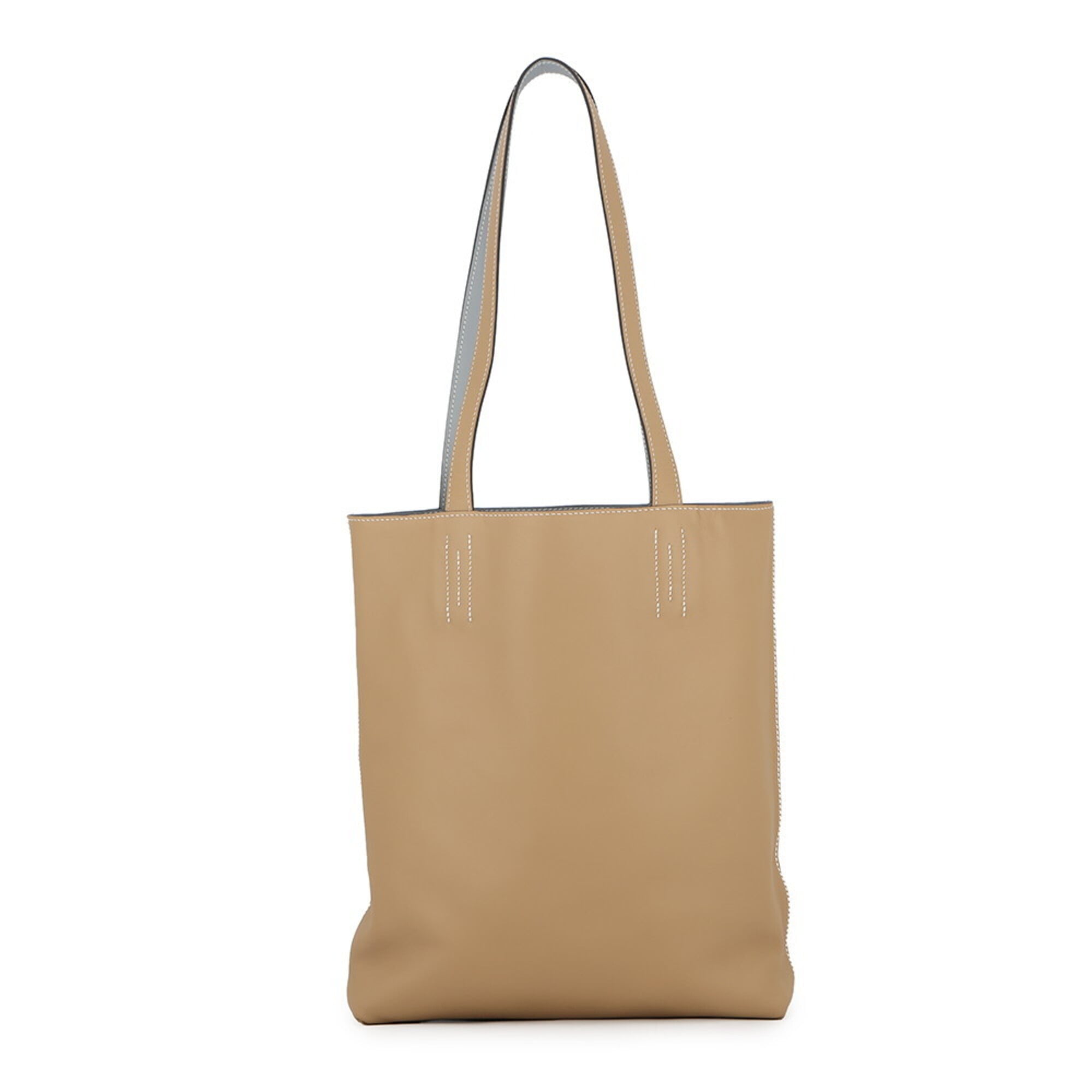 Hermes Beige Light Gray Swift Leather Tote Bag (Pre-Owned)