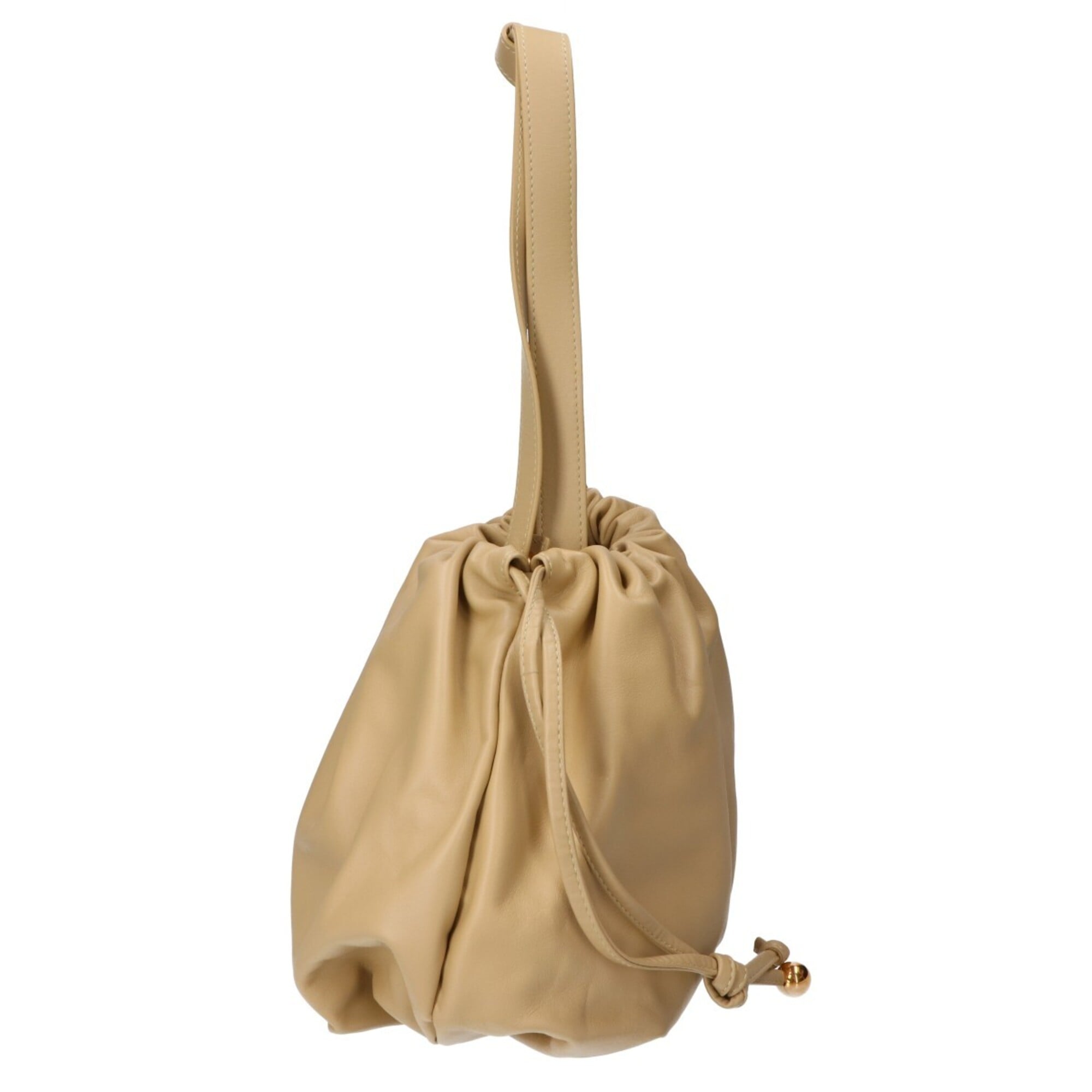 Bottega Veneta Beige Yellow Leather Handbag (Pre-Owned)