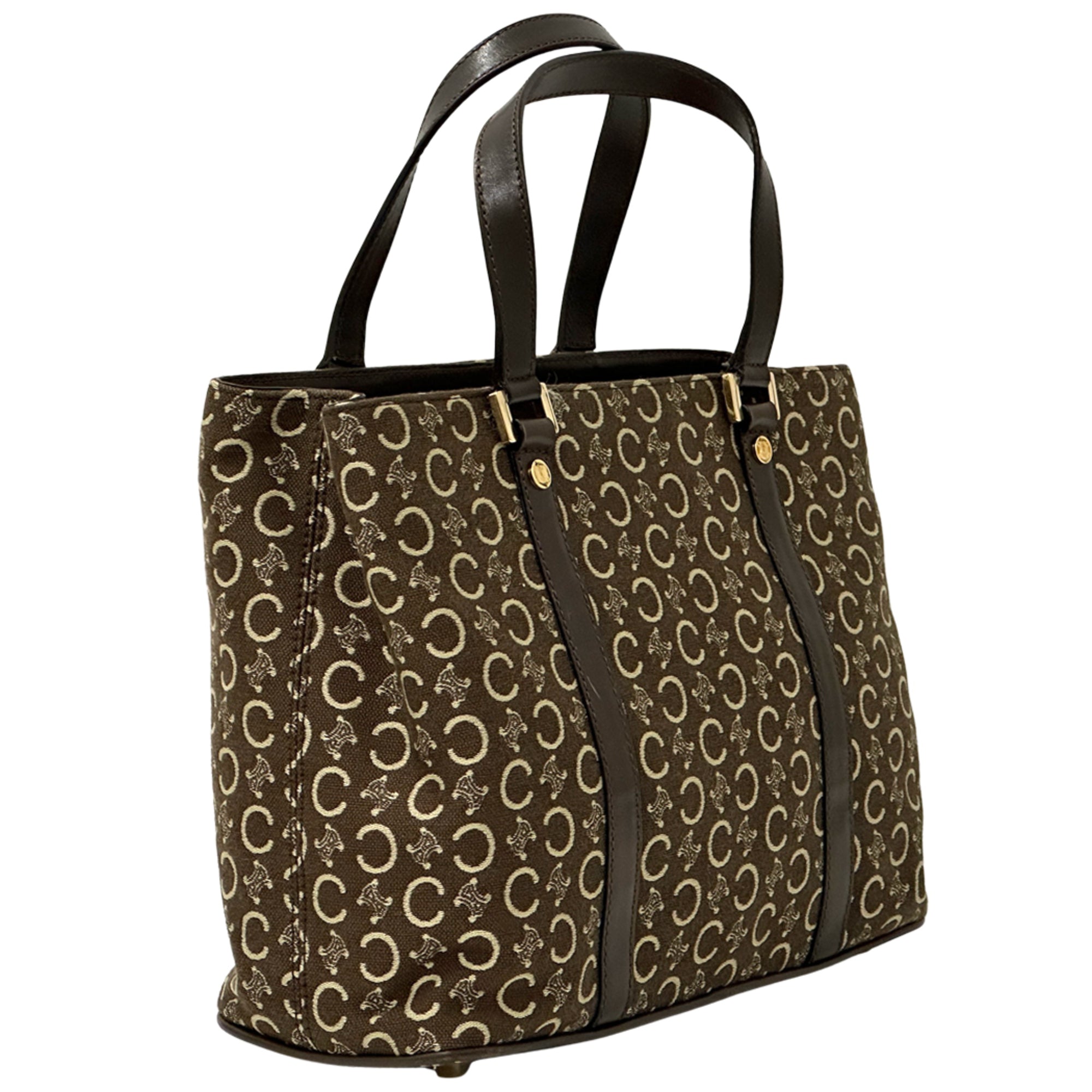 Celine Brown Canvas Handbag (Pre-Owned)