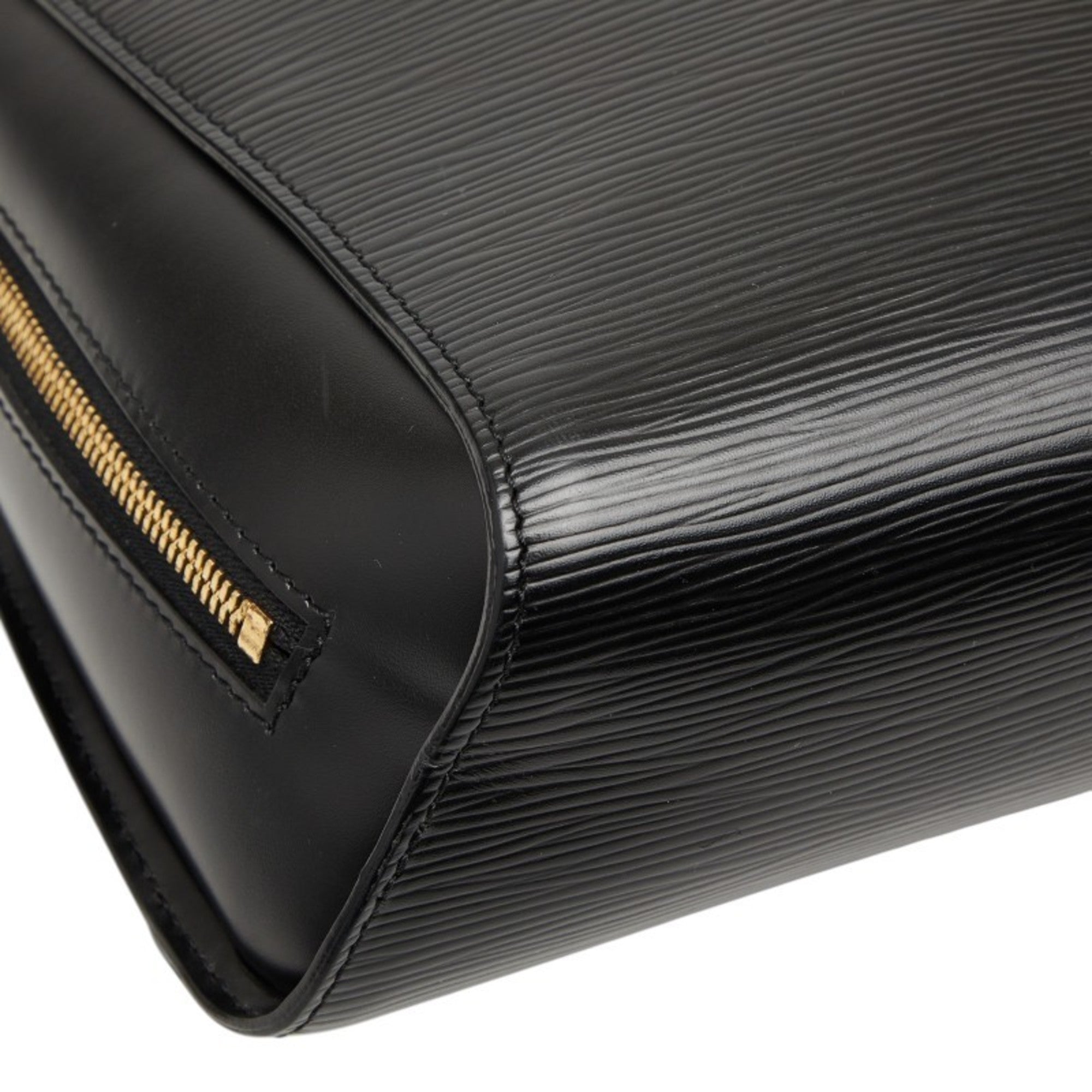 Louis Vuitton Black Noir Leather Backpack (Pre-Owned)