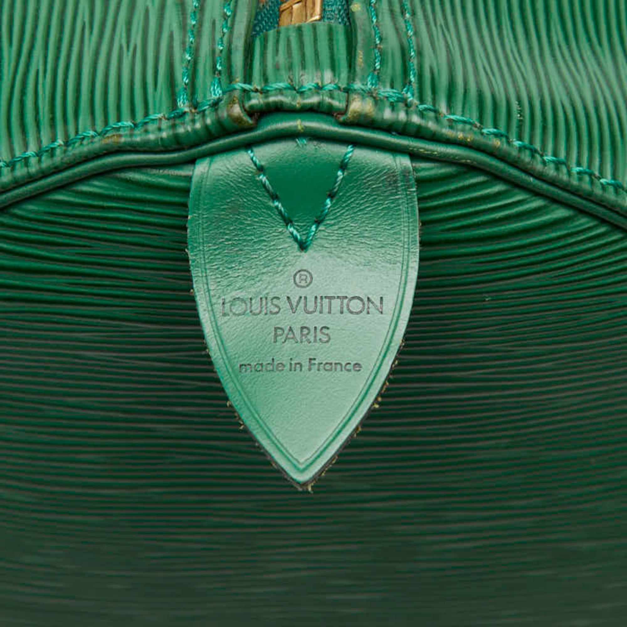 Louis Vuitton Borneo Green Leather Boston Bag (Pre-Owned)