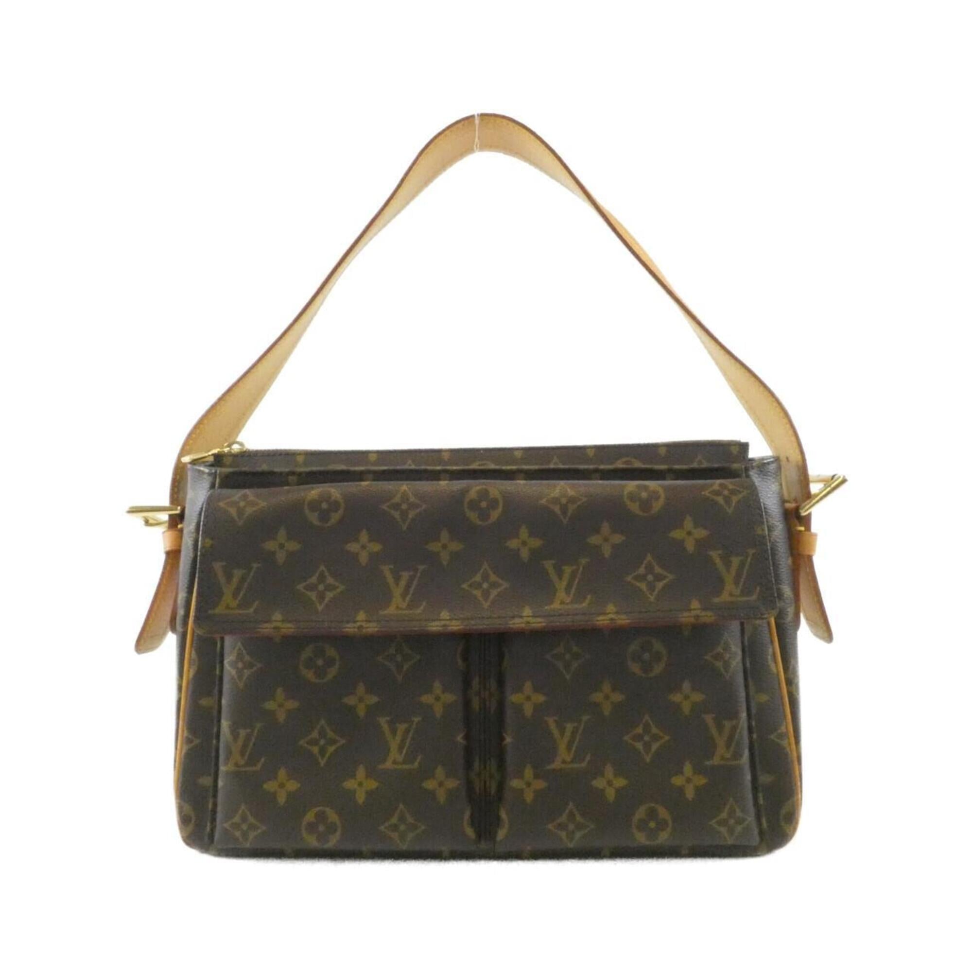 Louis Vuitton Brown Coated Canvas Shoulder Bag (Pre-Owned)
