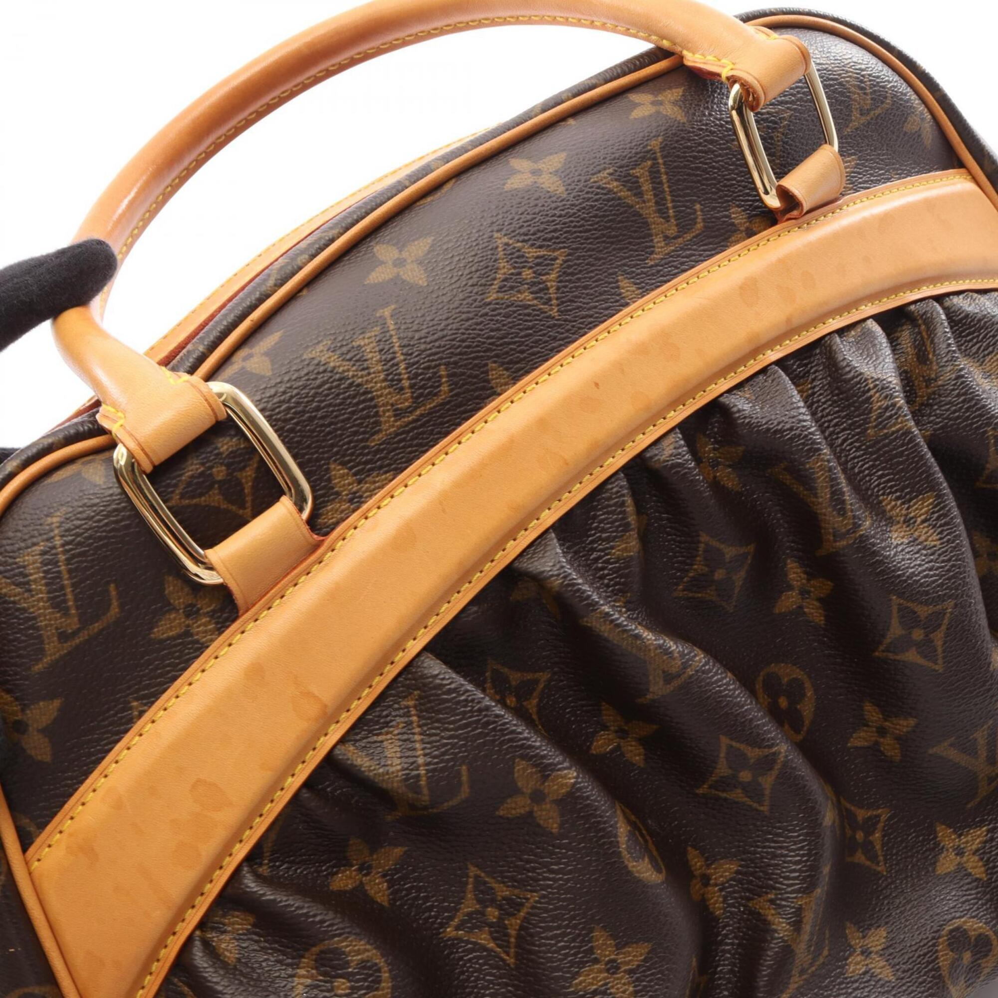 Louis Vuitton Brown Pvc Coated Canvas Leather Handbag (Pre-Owned)