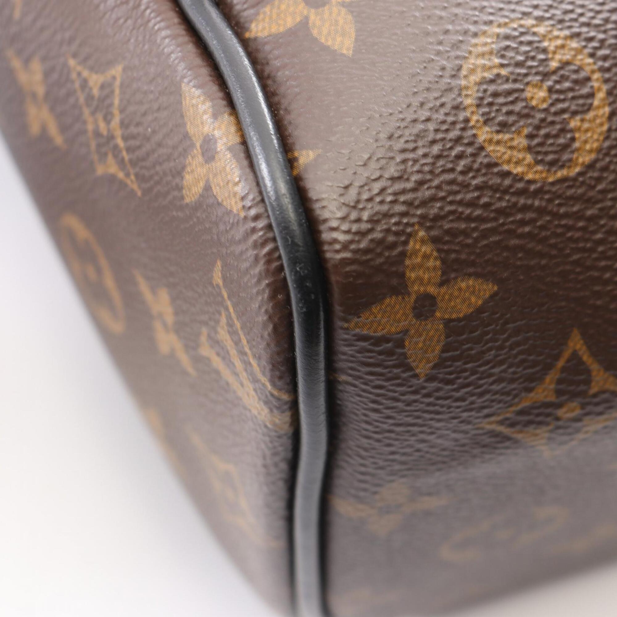 Louis Vuitton Black Brown Monogram Macassar Coated Canvas Leather Backpack (Pre-Owned)
