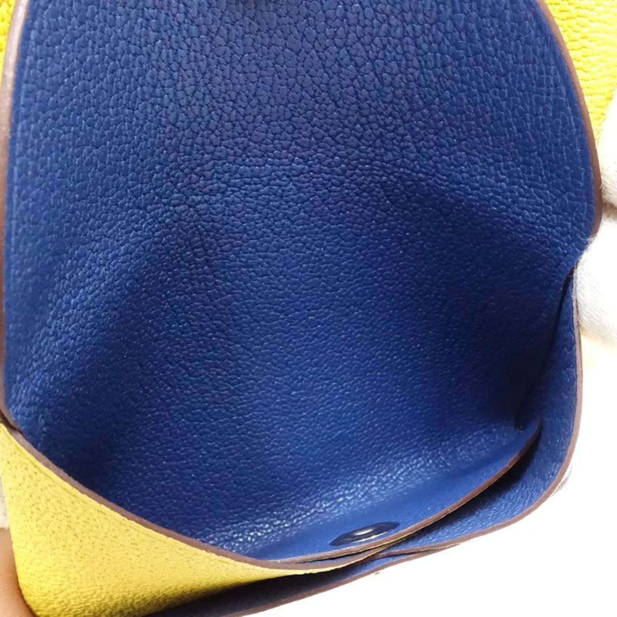 Hermes Jaune Yellow Epsom Leather Coin Purse/Coin Case (Pre-Owned)