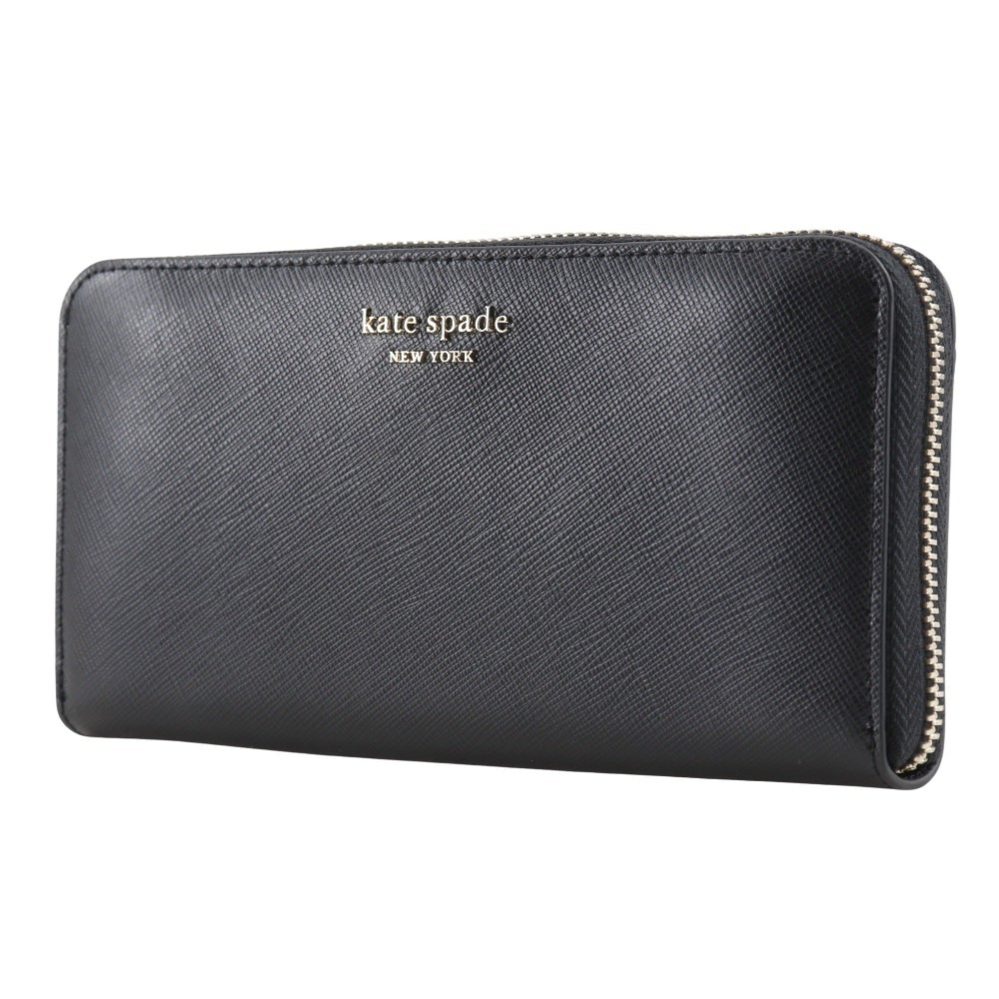 Kate Spade Black Leather Long Wallet (Bi-Fold) (Pre-Owned)