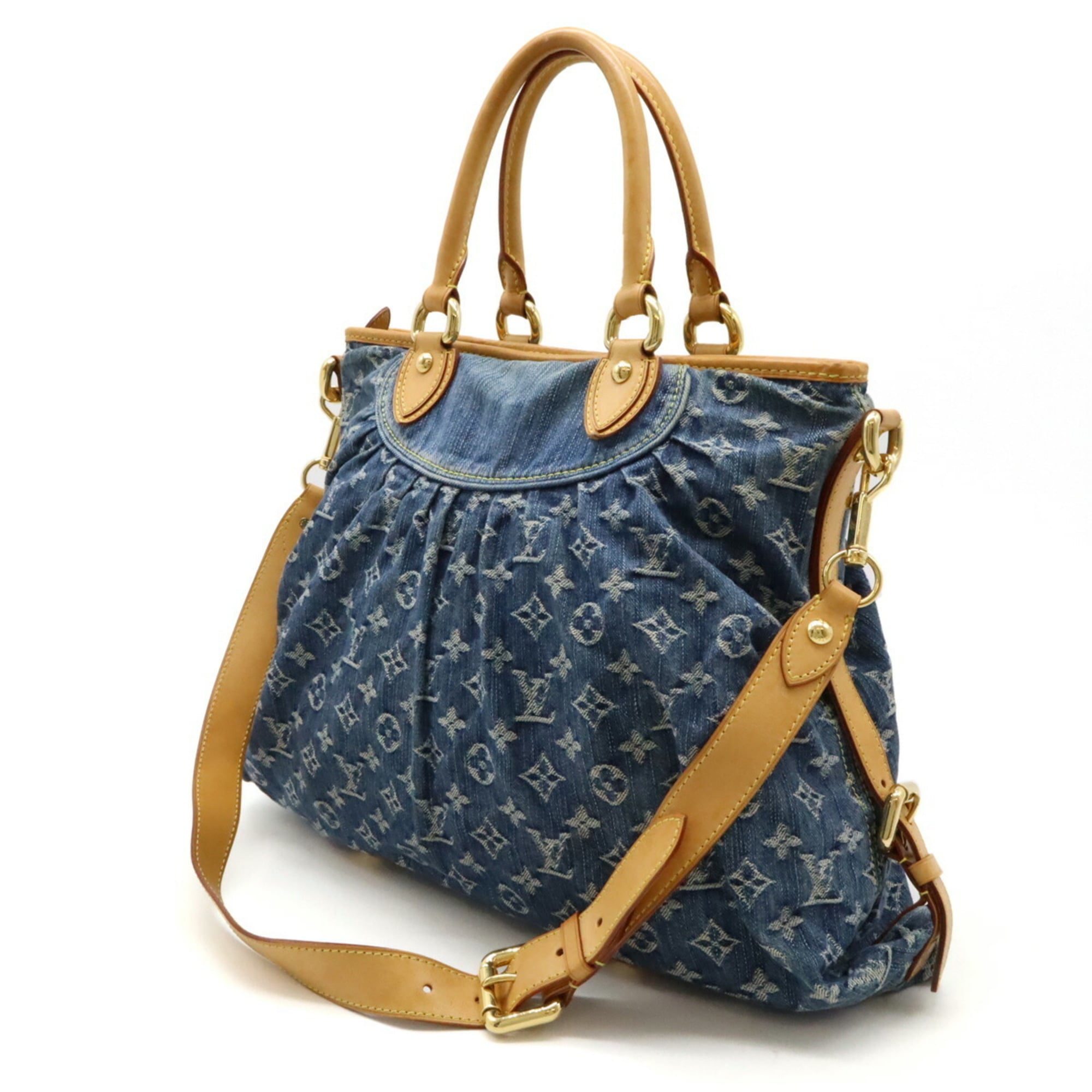Louis Vuitton Monogram Denim Blue Monogram Denim Handbag Shoulder Bag Tote Bag (Pre-Owned)