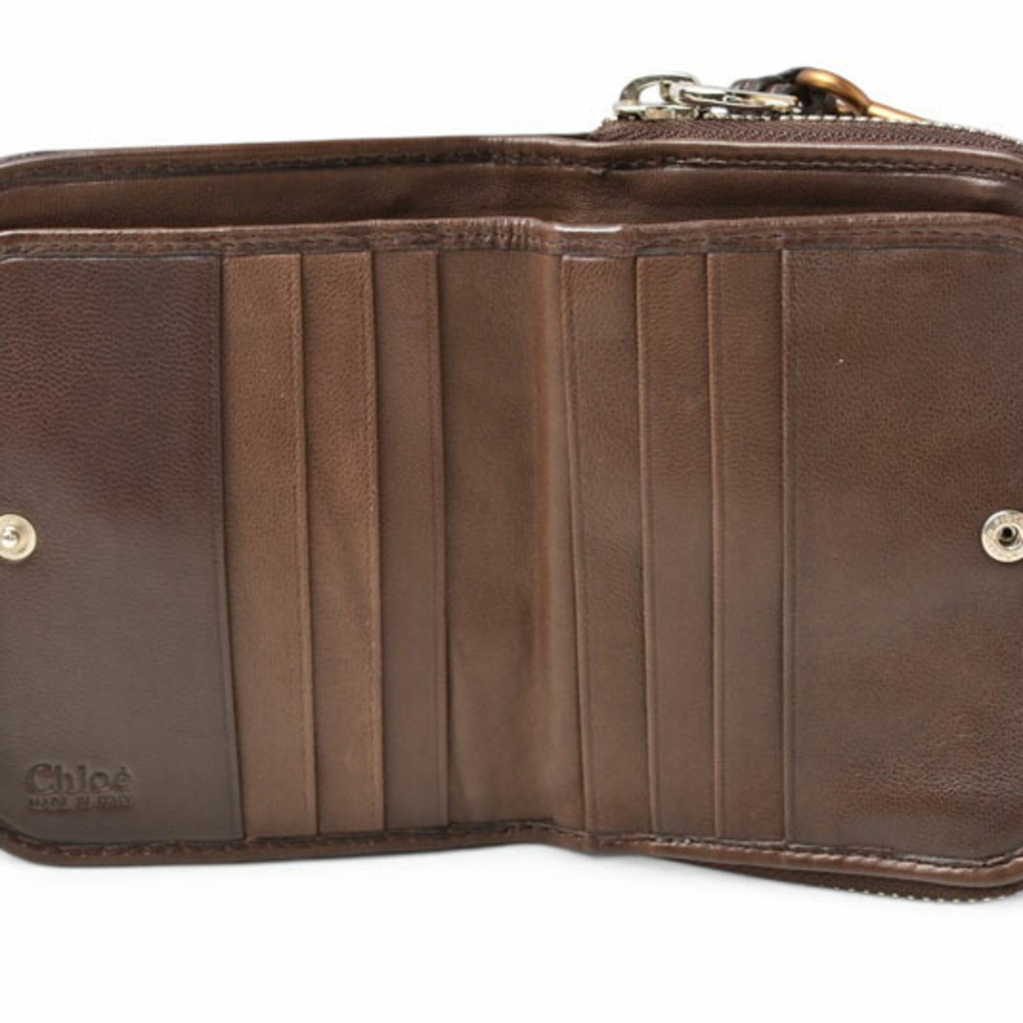Chloé Paddington Brown Leather Wallet (Bi-Fold) (Pre-Owned)
