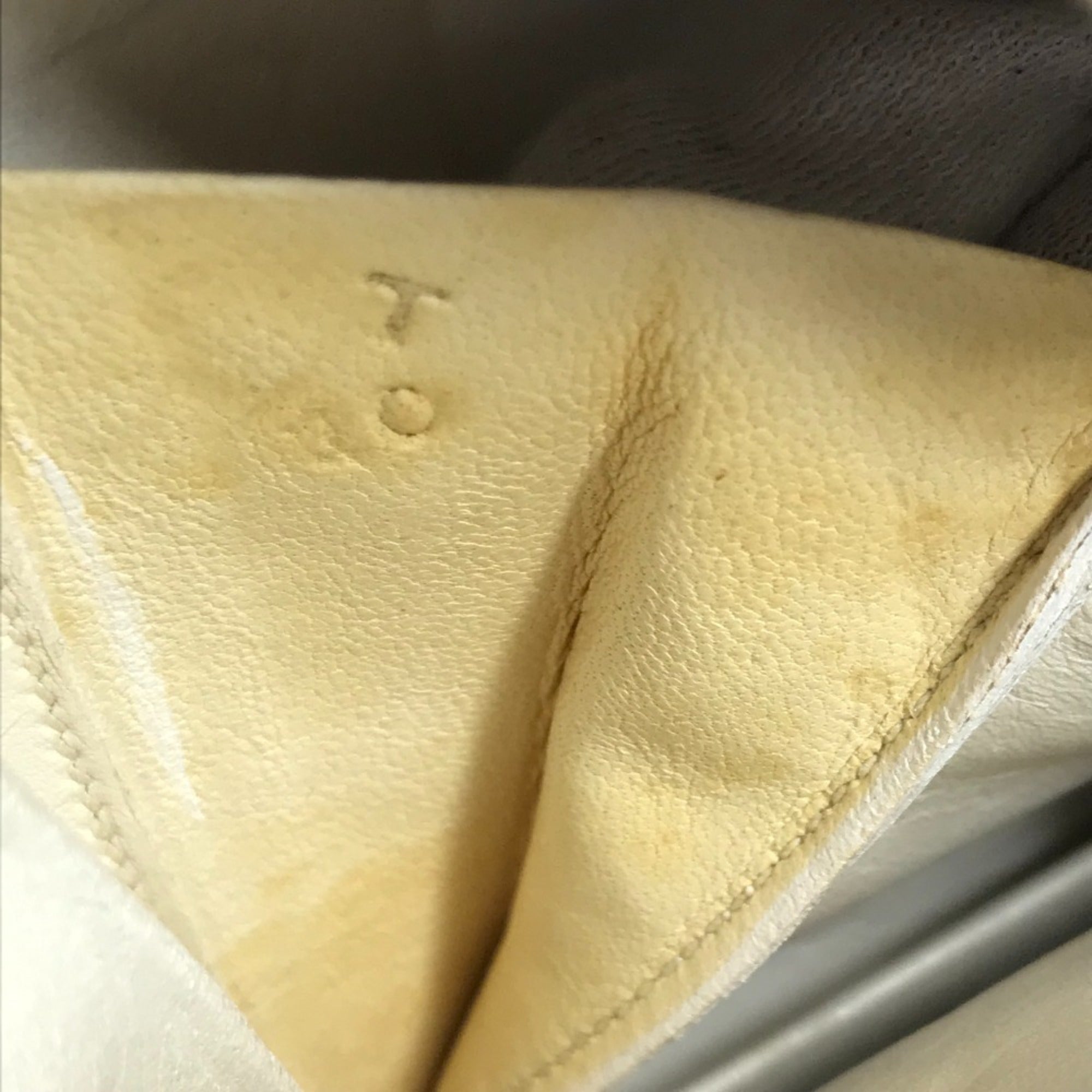 Hermes Navy White Leather Clutch Bag Pouch (Pre-Owned)