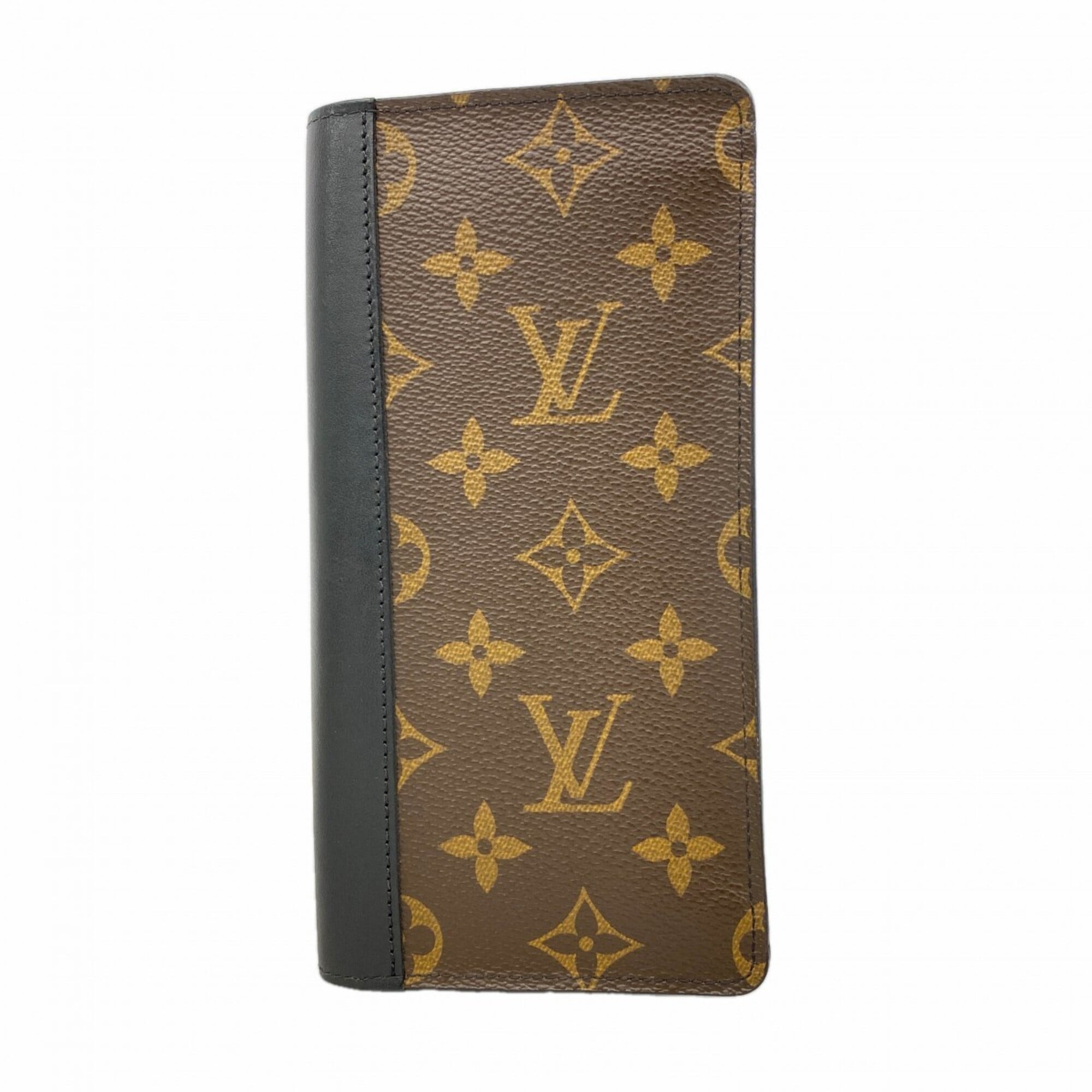 Louis Vuitton Black Brown Long Wallet (Bi-Fold) (Pre-Owned)