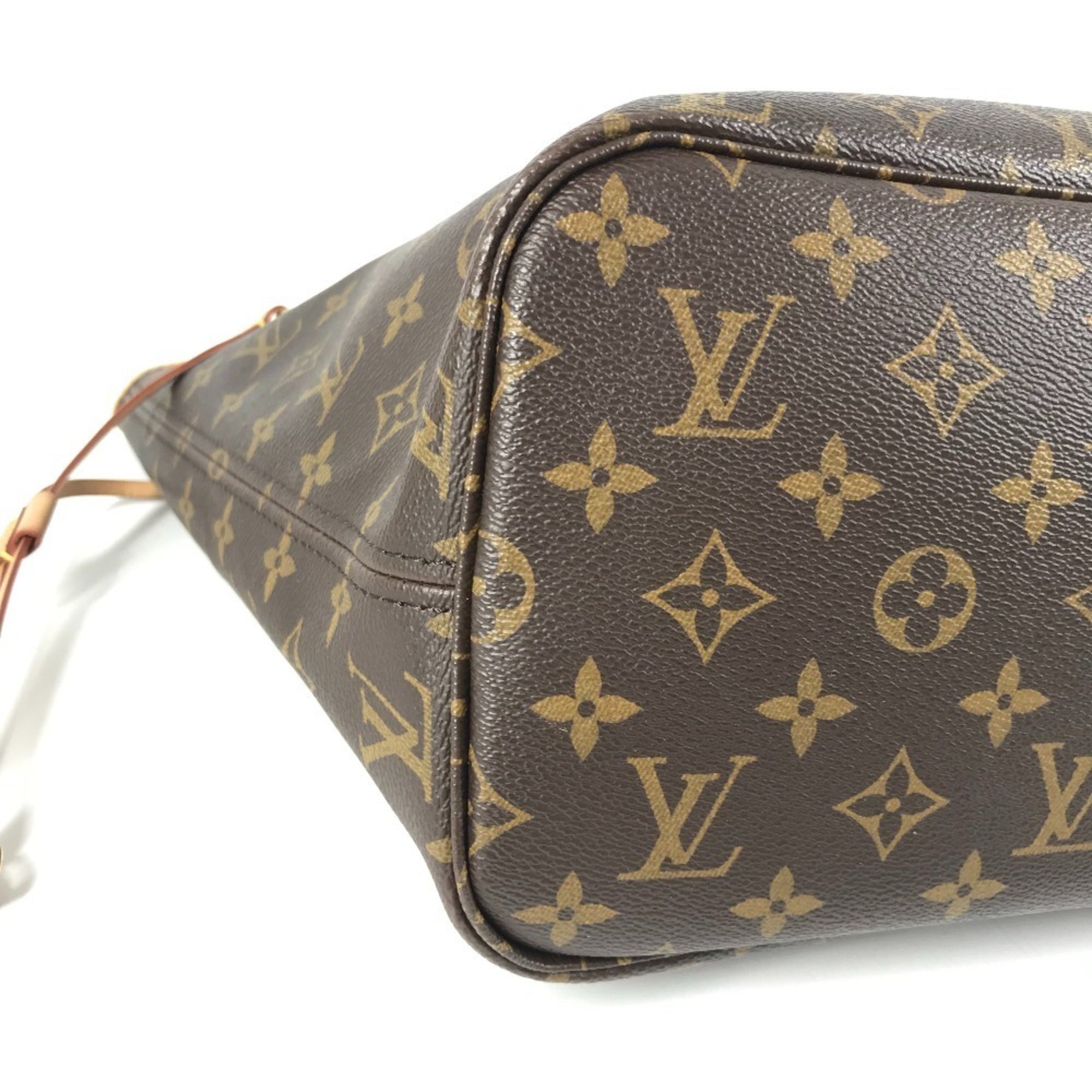 Louis Vuitton Brown Cerise Red Color Monogram Canvas Handbag Shoulder Bag Tote Bag (Pre-Owned)