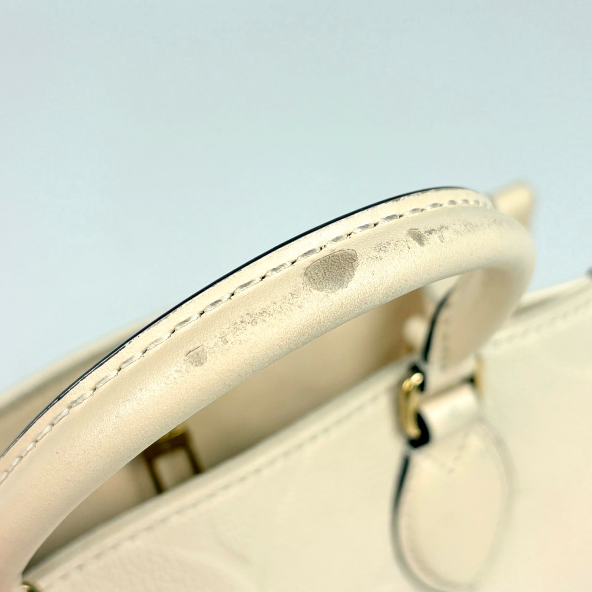 Louis Vuitton Cream Monogram Empreinte Handbag (Pre-Owned)