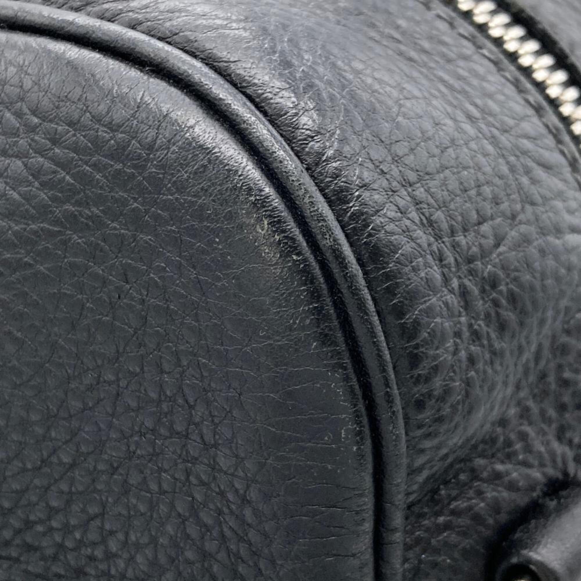 Prada Black Leather Handbag Shoulder Bag (Pre-Owned)