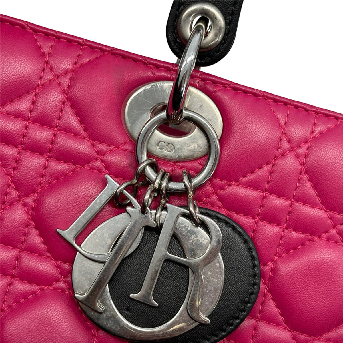 Christian Dior Pink Leather Handbag Shoulder Bag (Pre-Owned)