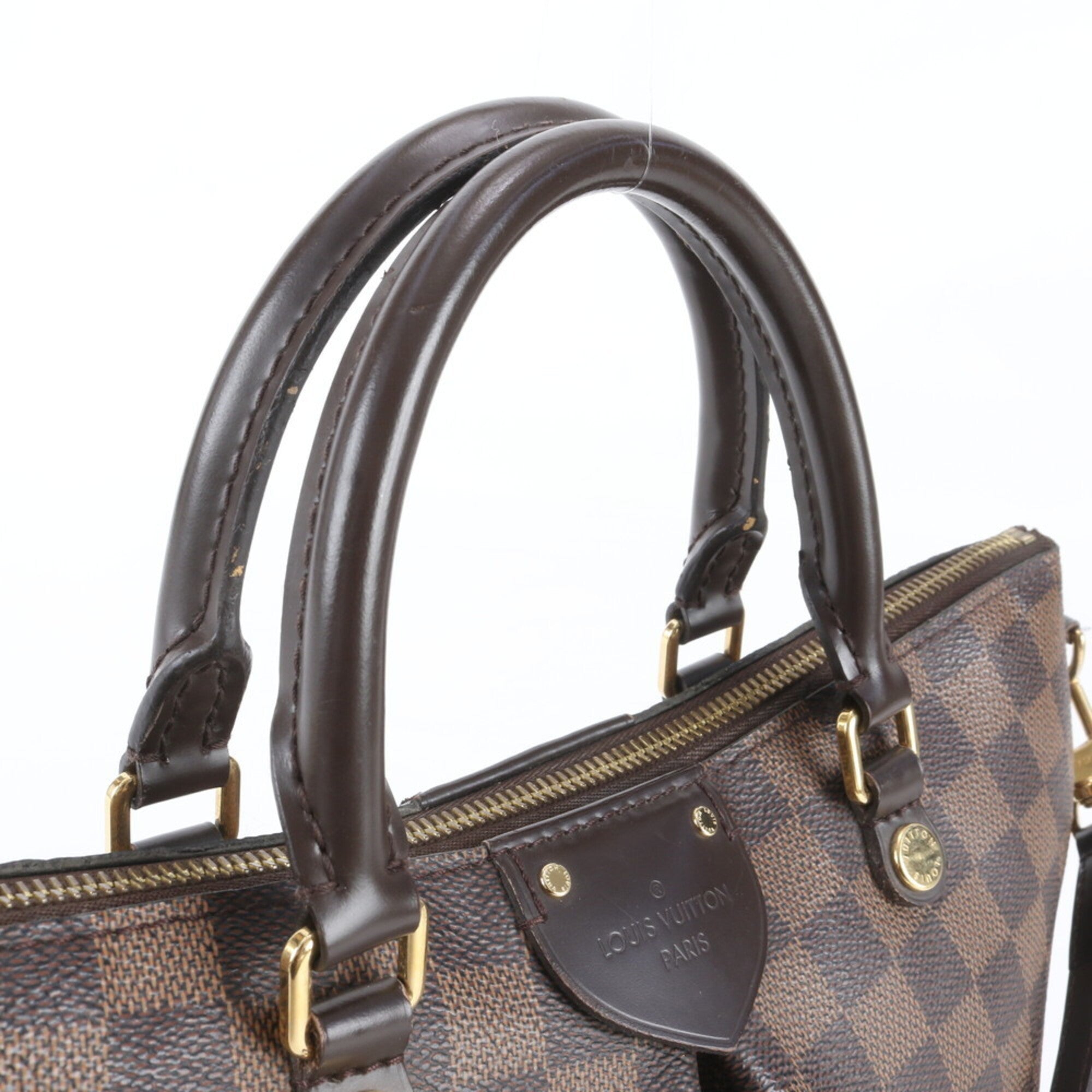 Louis Vuitton Ebene Leather Coated Canvas Handbag Shoulder Bag Tote Bag (Pre-Owned)