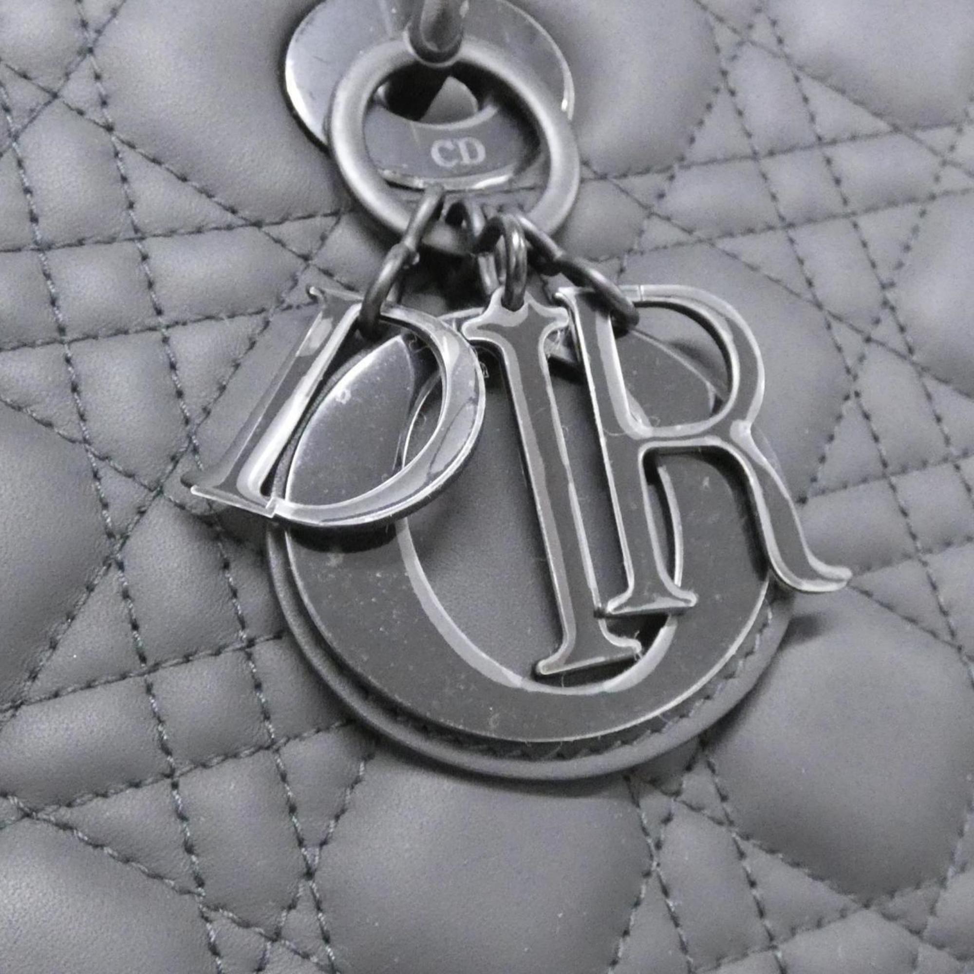 Christian Dior Black Leather Handbag (Pre-Owned)