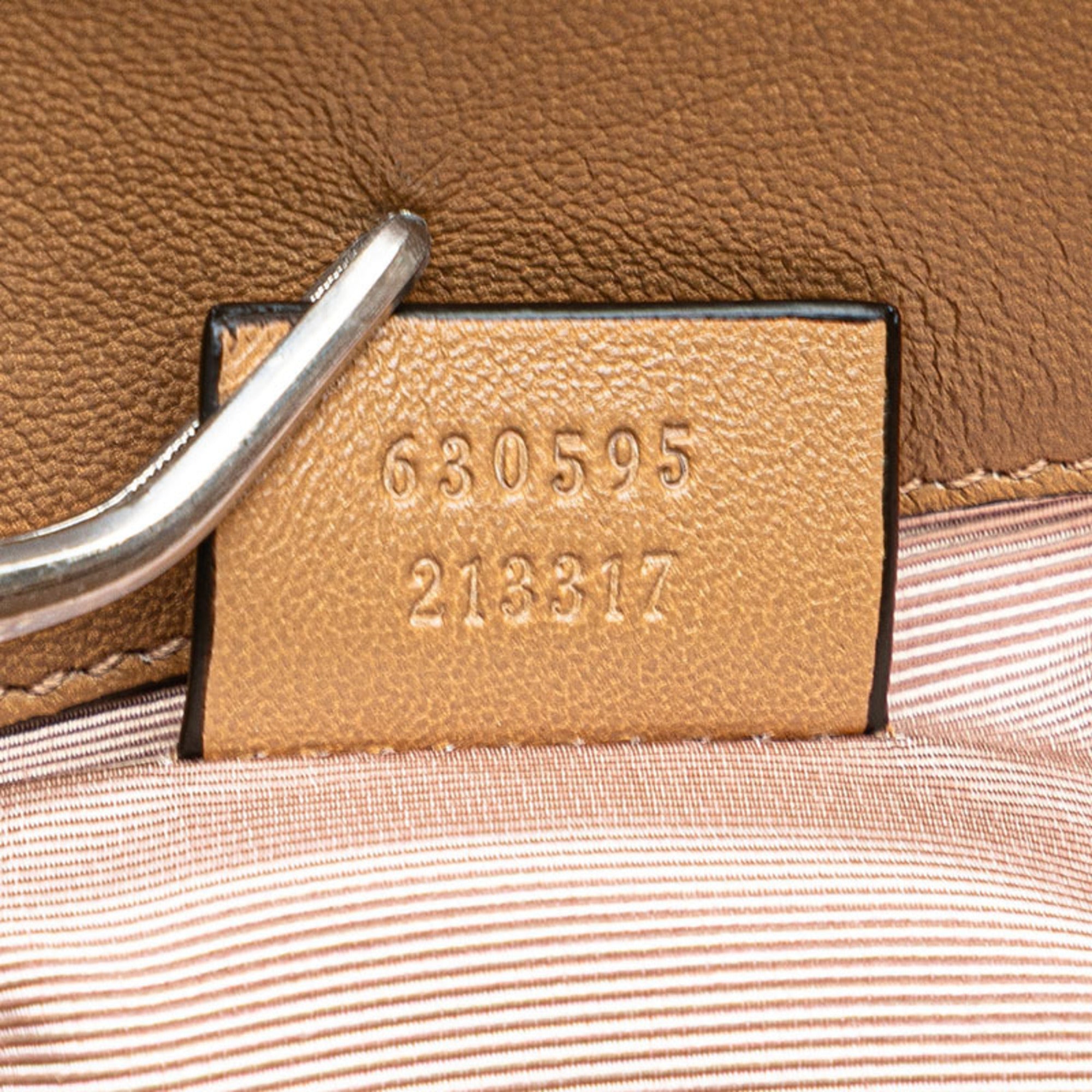 Gucci Beige Leather Handbag Shoulder Bag (Pre-Owned)