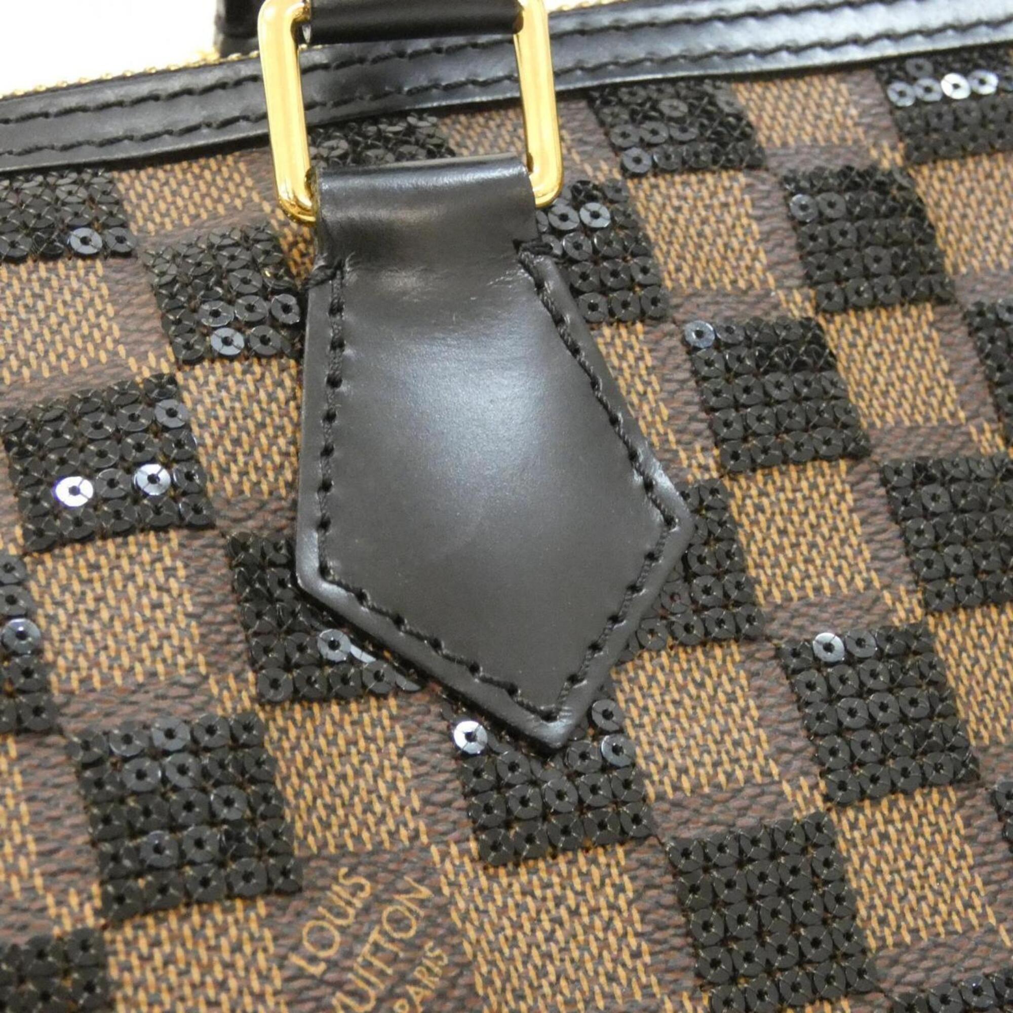 Louis Vuitton Black Ebene Coated Canvas Spangles Boston Bag (Pre-Owned)