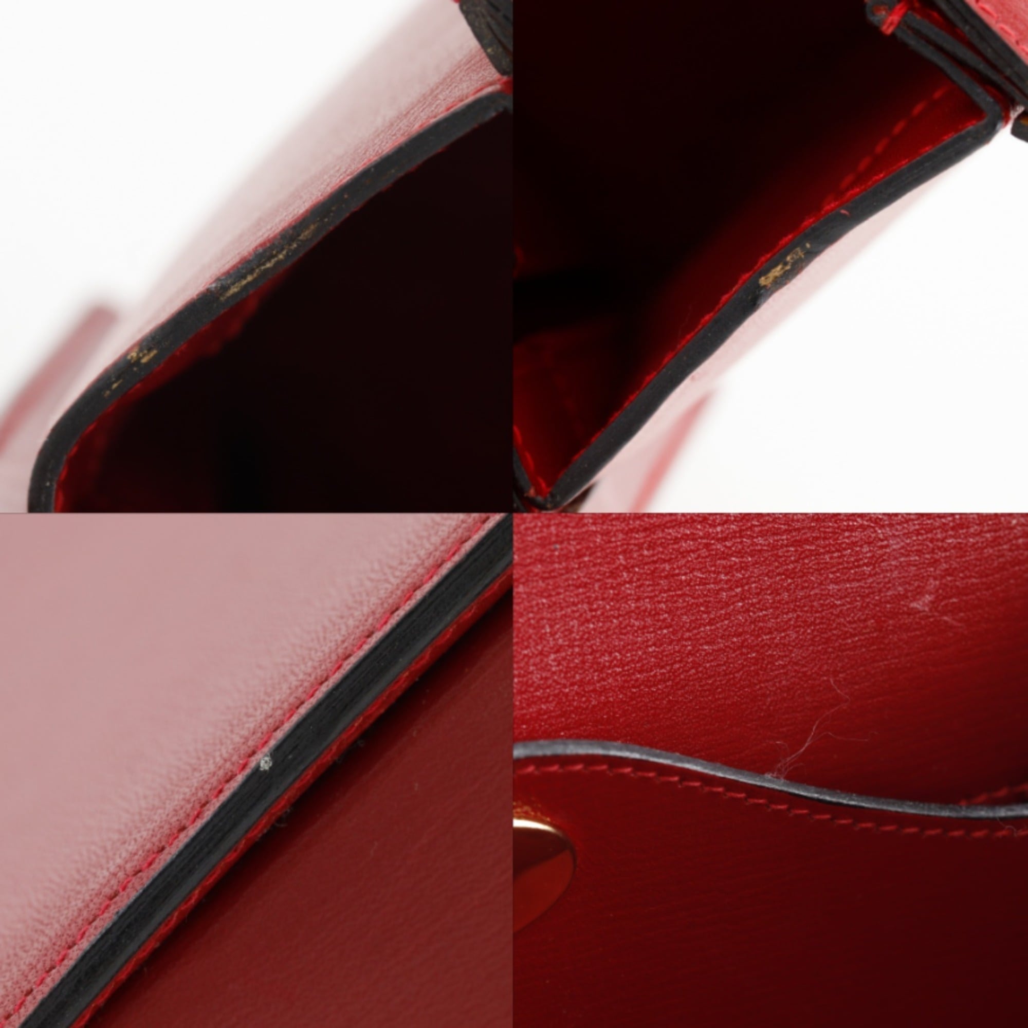 Dunhill Red Color Leather Handbag (Pre-Owned)