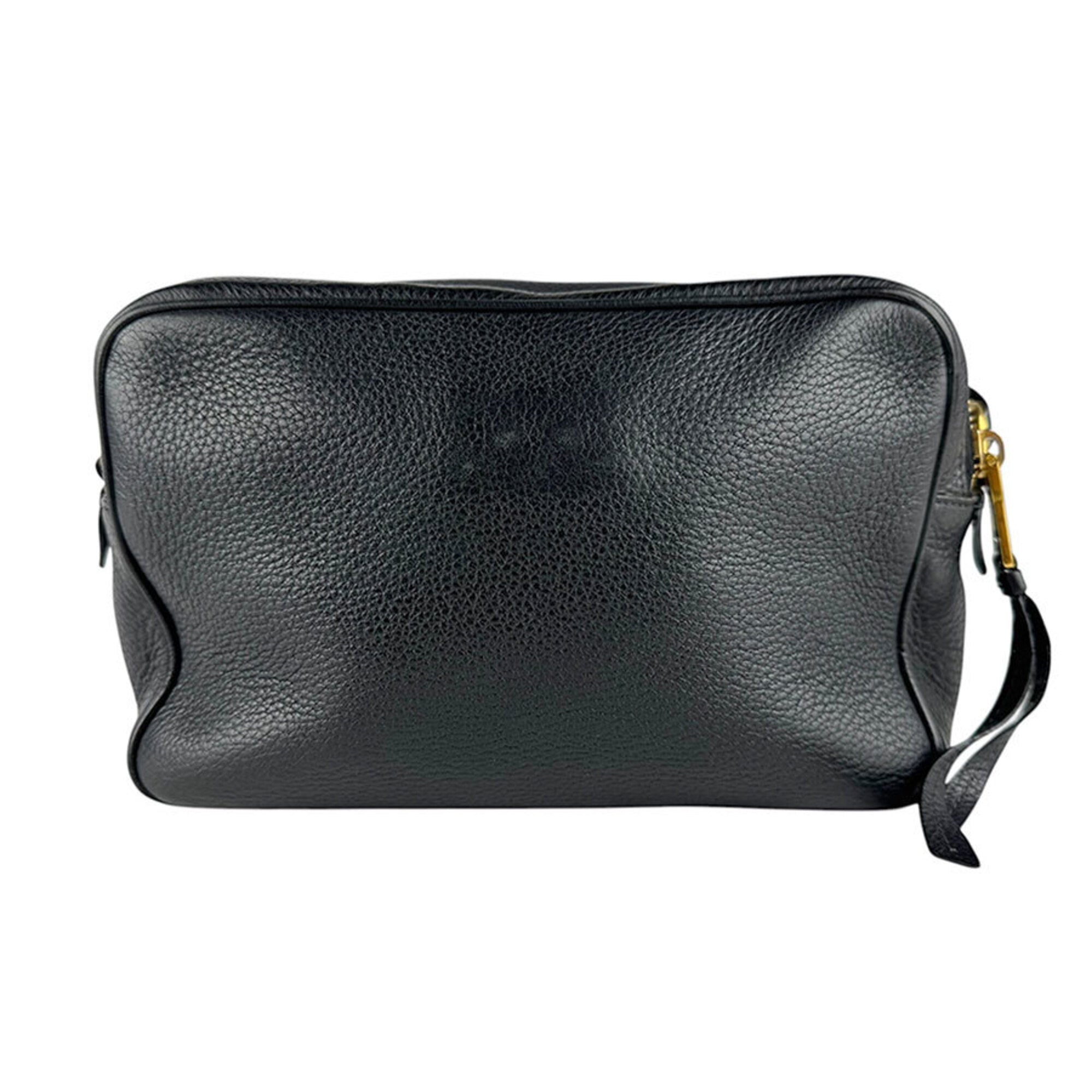 Prada Black Leather Shoulder Bag (Pre-Owned)