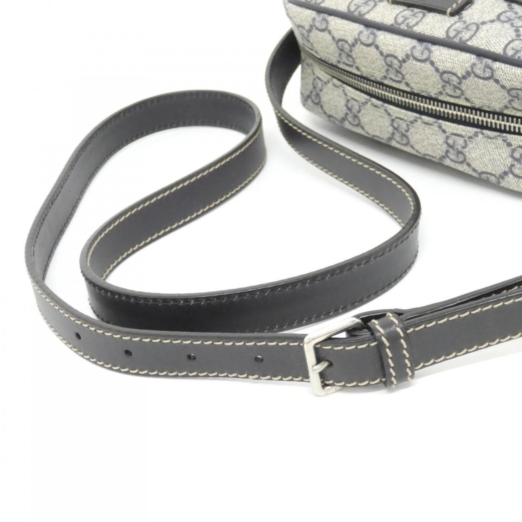 Gucci Beige Blue Gg Plus Shoulder Bag (Pre-Owned)