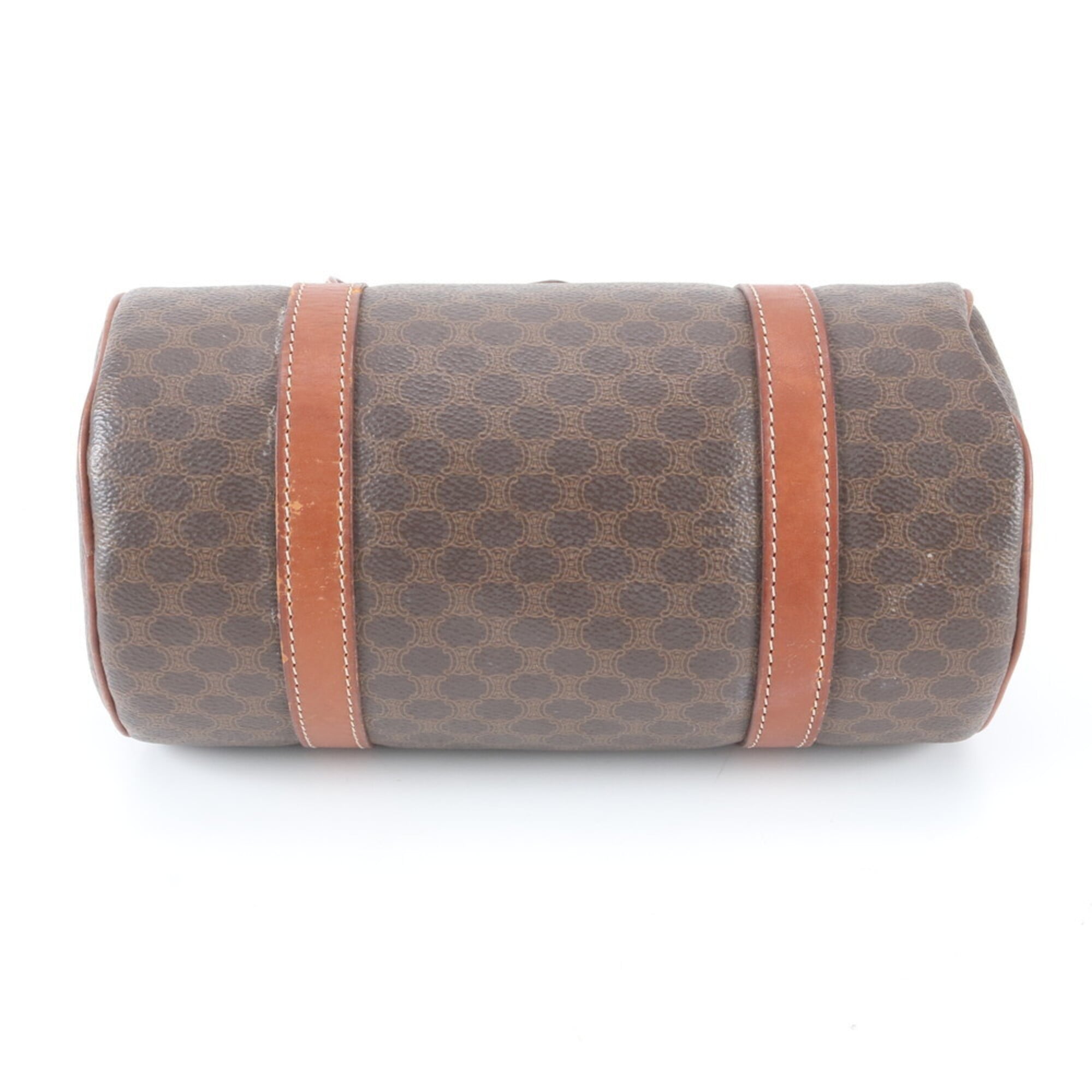 Celine Brown Leather Coated Canvas Shoulder Bag (Pre-Owned)