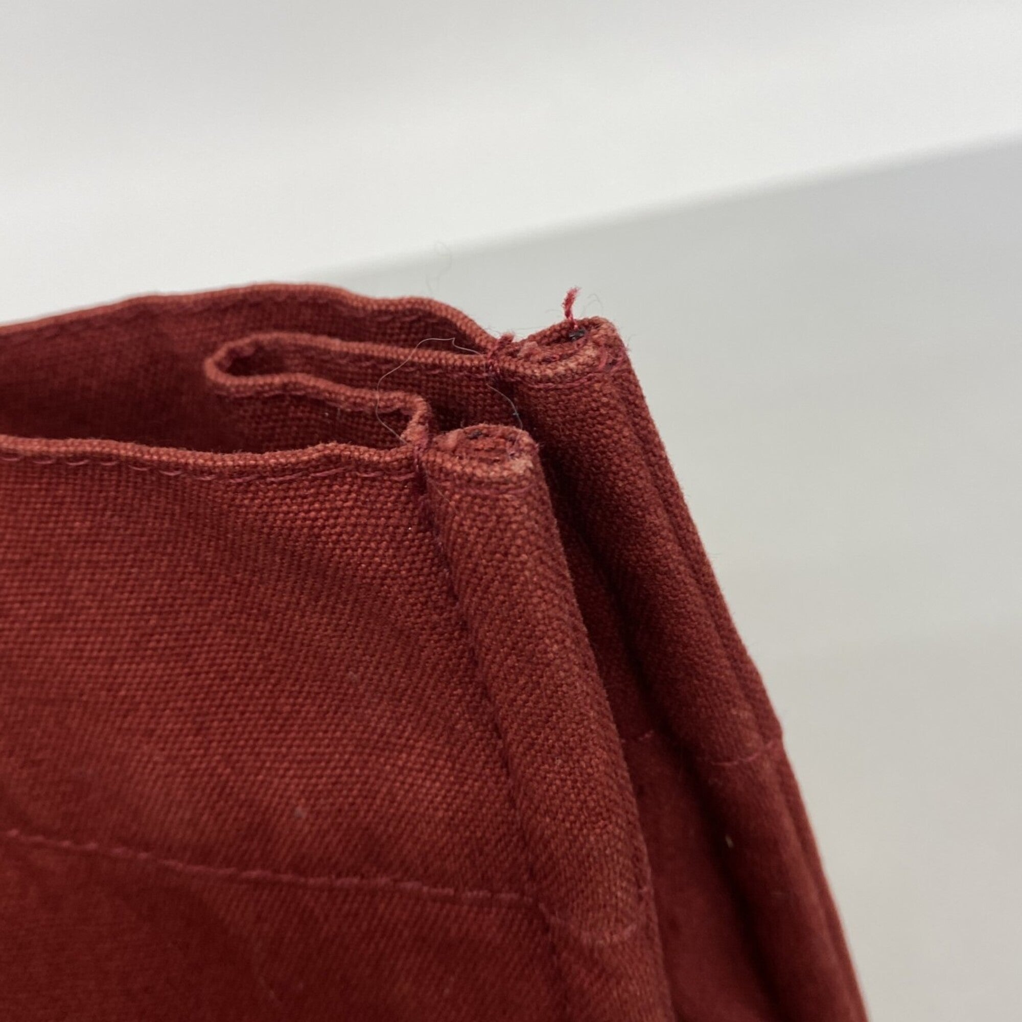 Hermes Red Color Canvas Tote Bag (Pre-Owned)