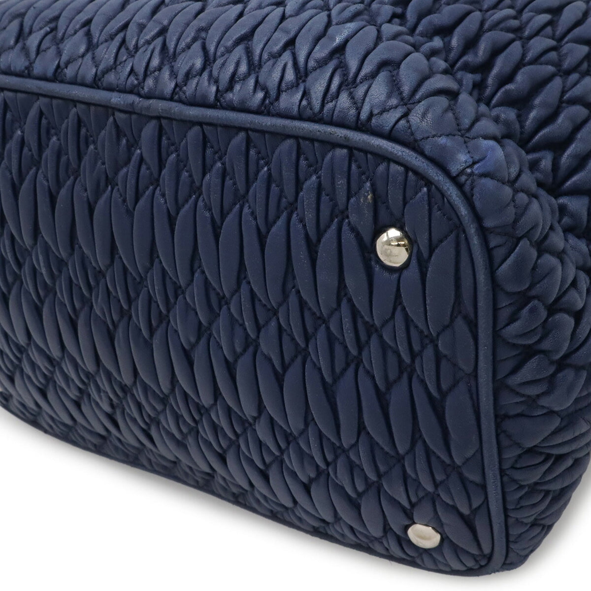 Miu Miu Blue Leather Handbag Shoulder Bag (Pre-Owned)