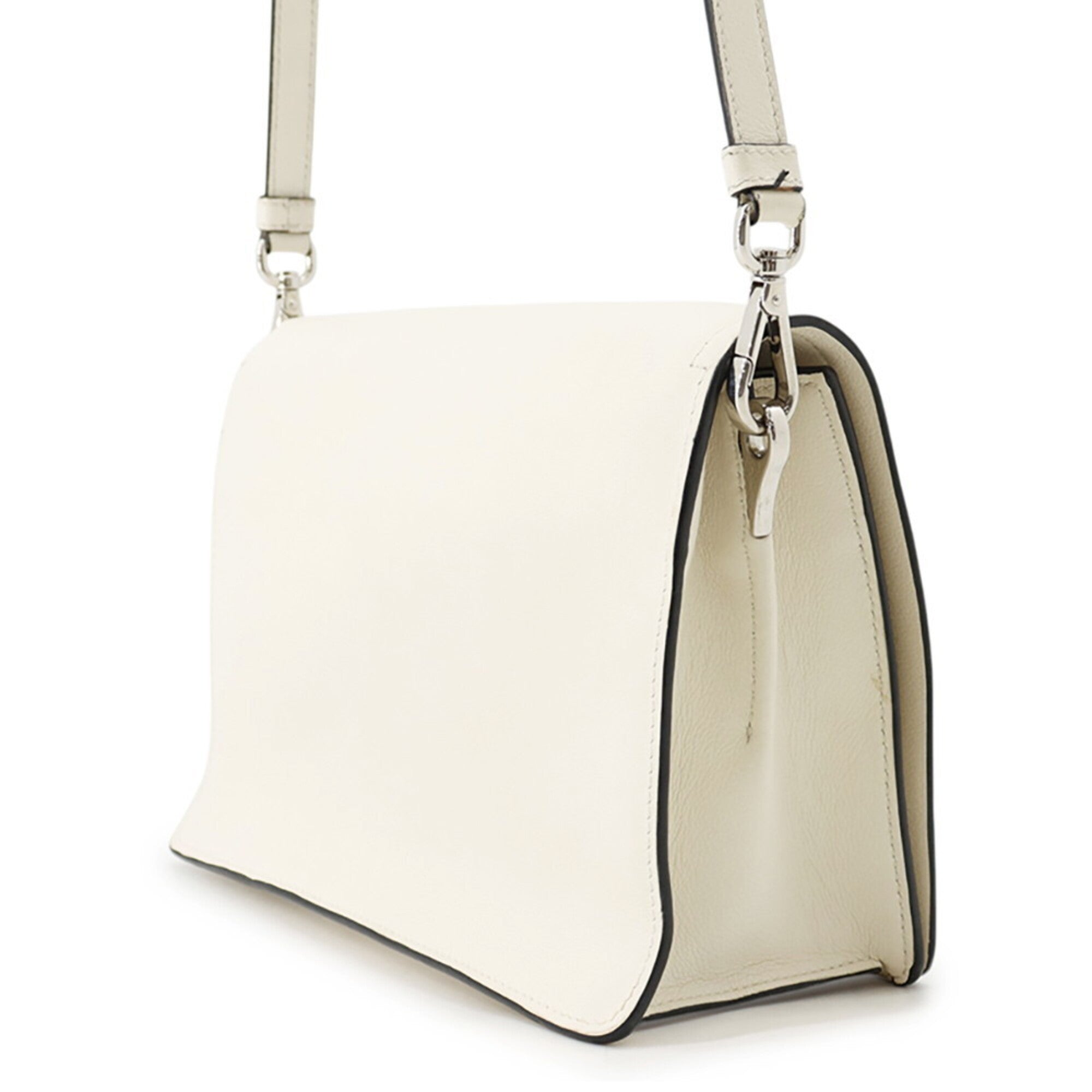 Prada White Leather Shoulder Bag (Pre-Owned)