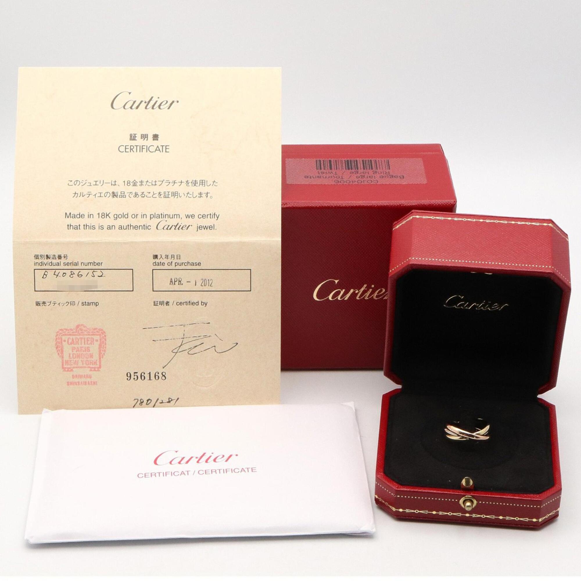 Cartier Gold Silver Yellow Gold (18K) Pink Gold (18K) White Gold (18K) Band Ring (Pre-Owned)