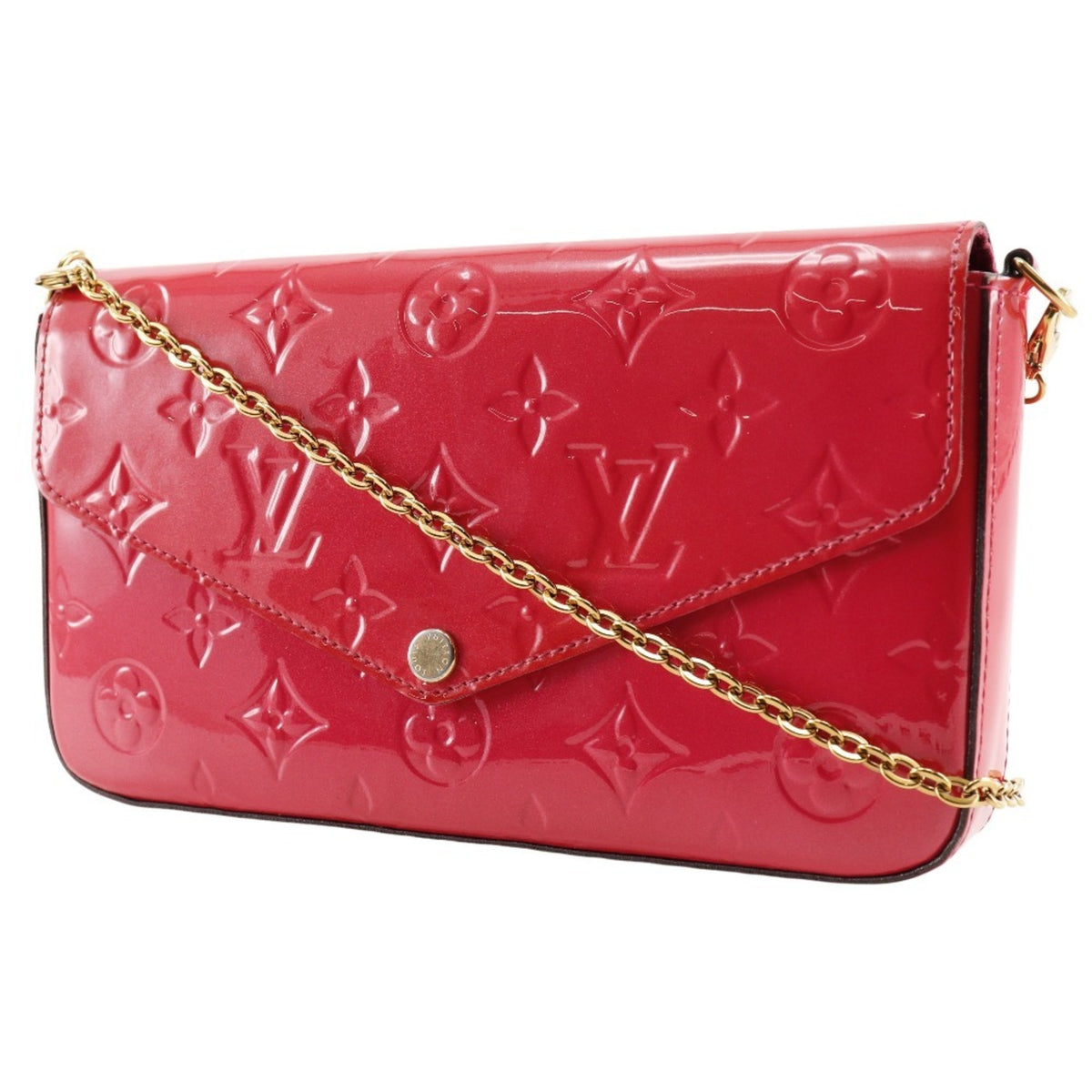 Louis Vuitton Monogram Vernis Hot Pink Monogram Vernis Chain/Shoulder Wallet (Pre-Owned)