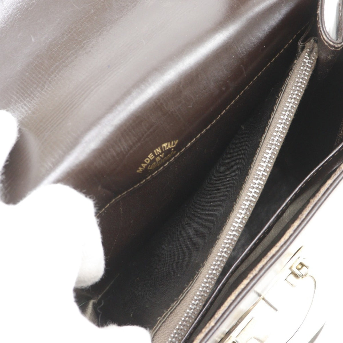 Gucci Brown Leather Shoulder Bag (Pre-Owned)