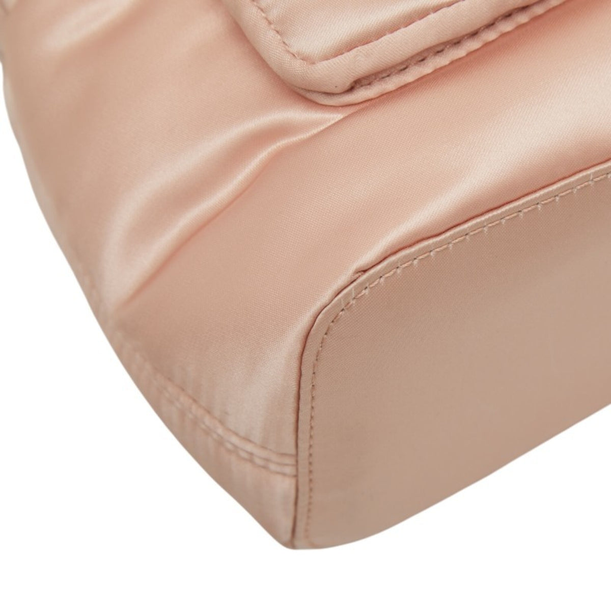Fendi Pink Satin Handbag Shoulder Bag (Pre-Owned)