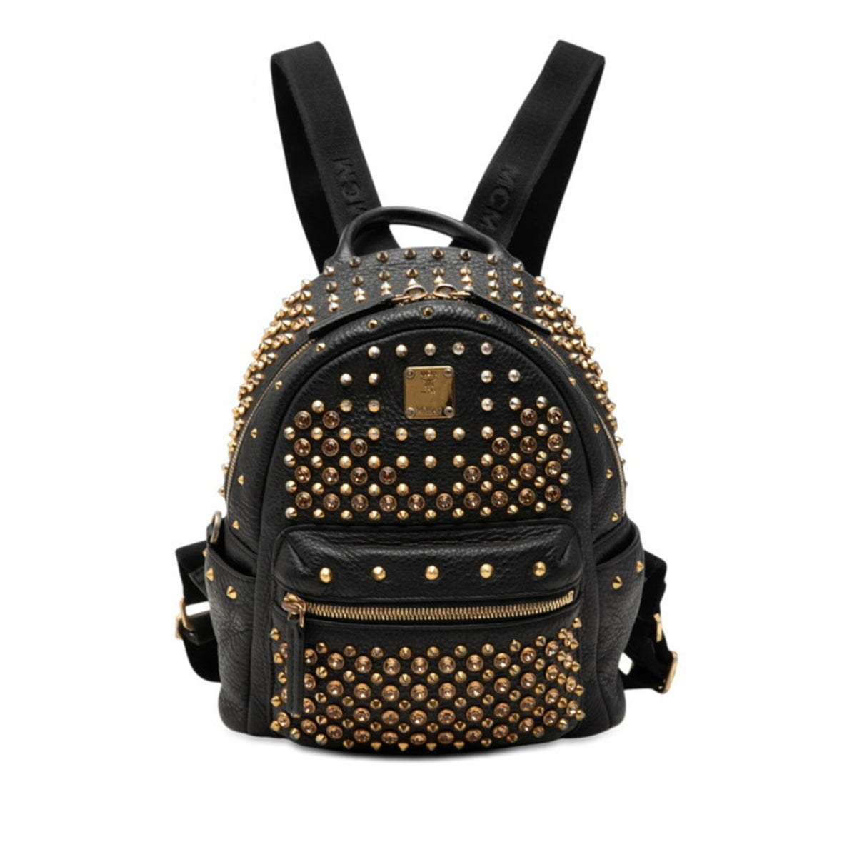 Mcm Visetos Black Leather Backpack (Pre-Owned)