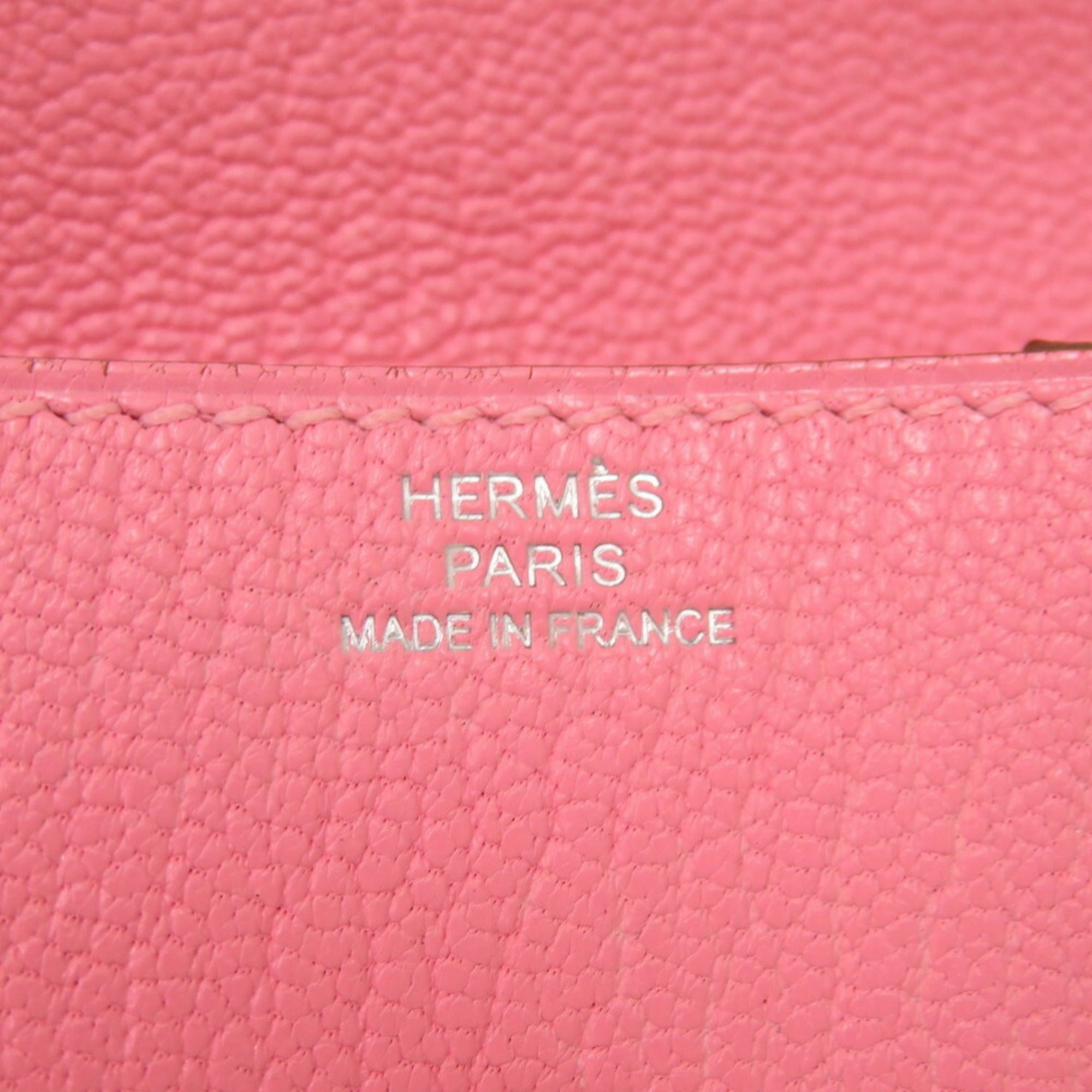 Hermes Pink Chevre Leather Coin Purse/Coin Case (Pre-Owned)