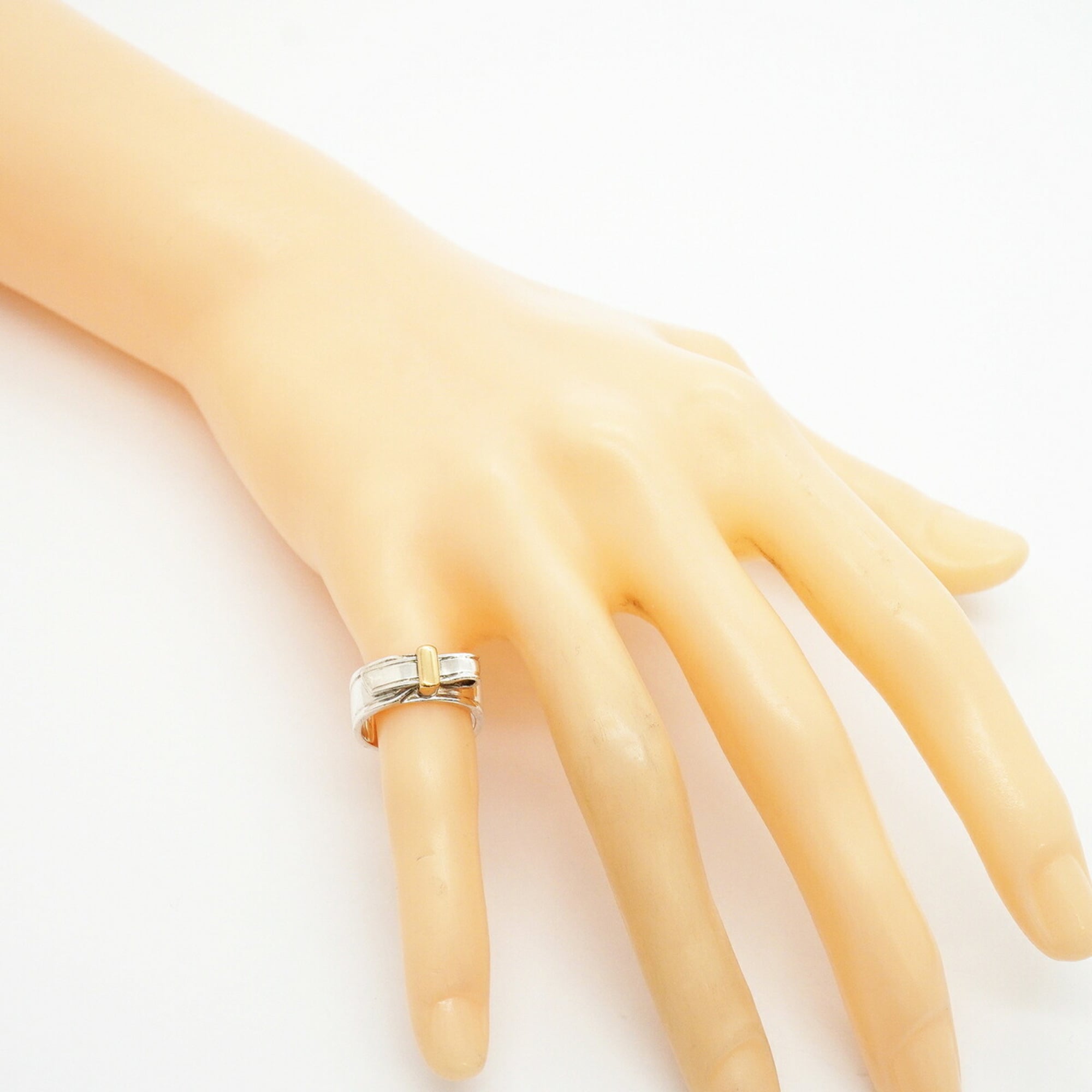 Hermes Yellow Gold (18K) Silver 925 Band Ring (Pre-Owned)