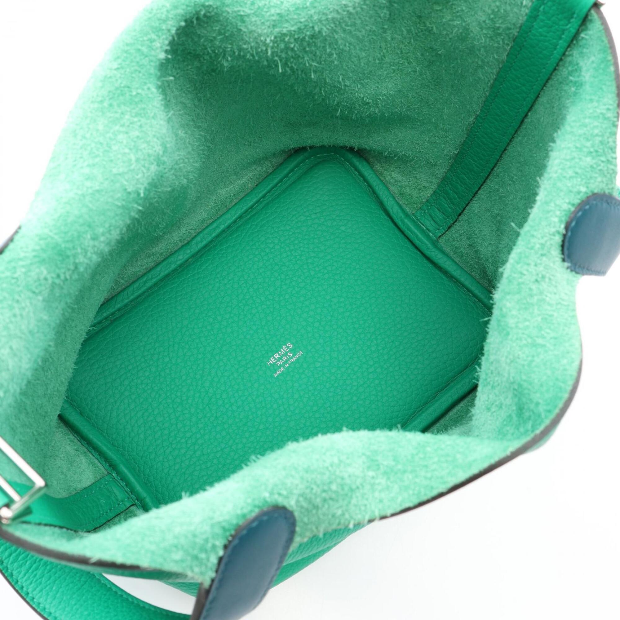 Hermes Green Taurillon Clemence Leather Swift Leather Handbag (Pre-Owned)