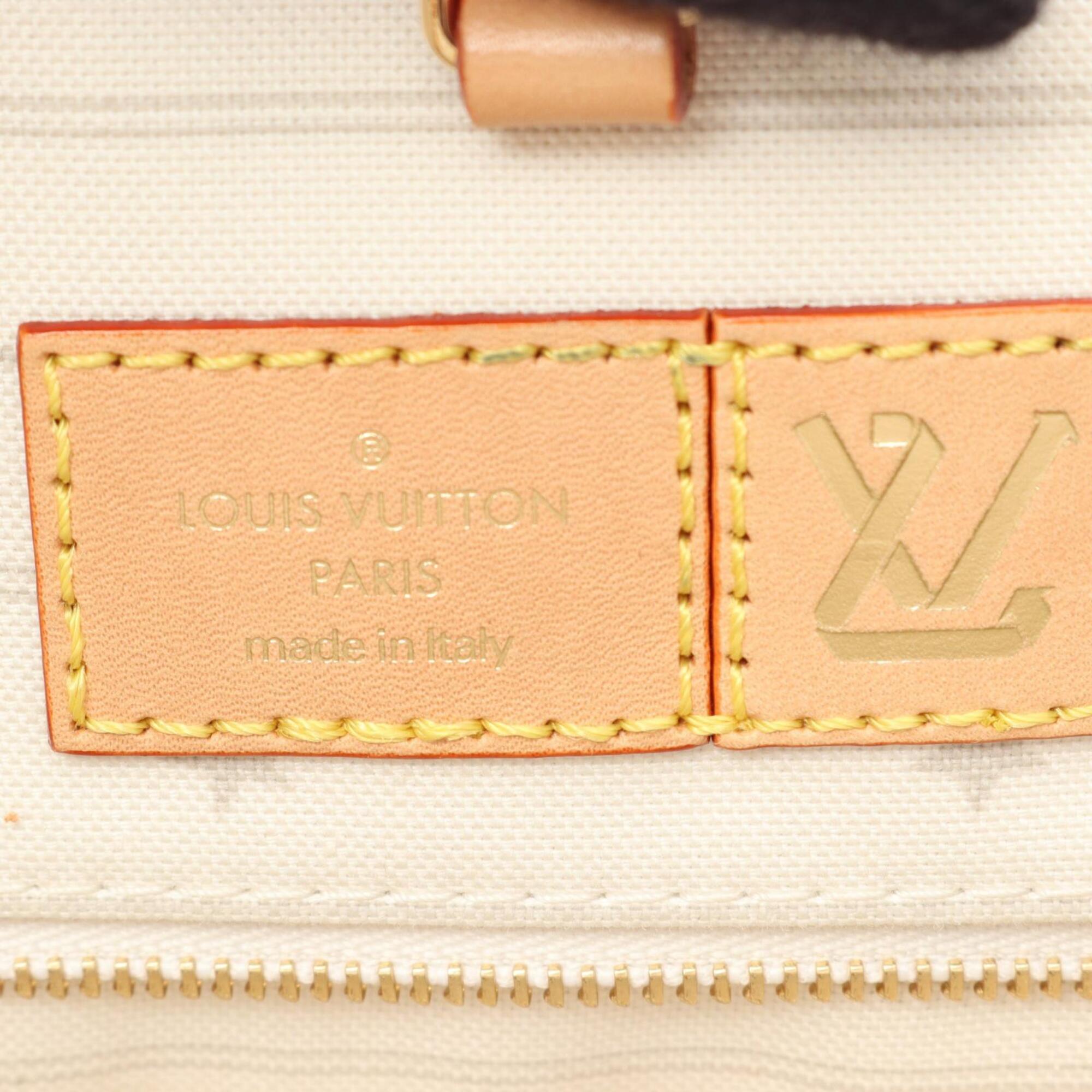 Louis Vuitton Multi-Color White Canvas Handbag Tote Bag (Pre-Owned)