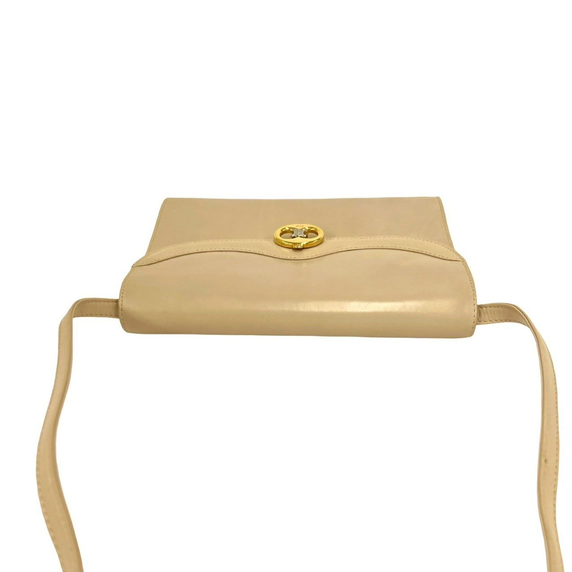 Celine Beige Leather Pochette Shoulder Bag (Pre-Owned)