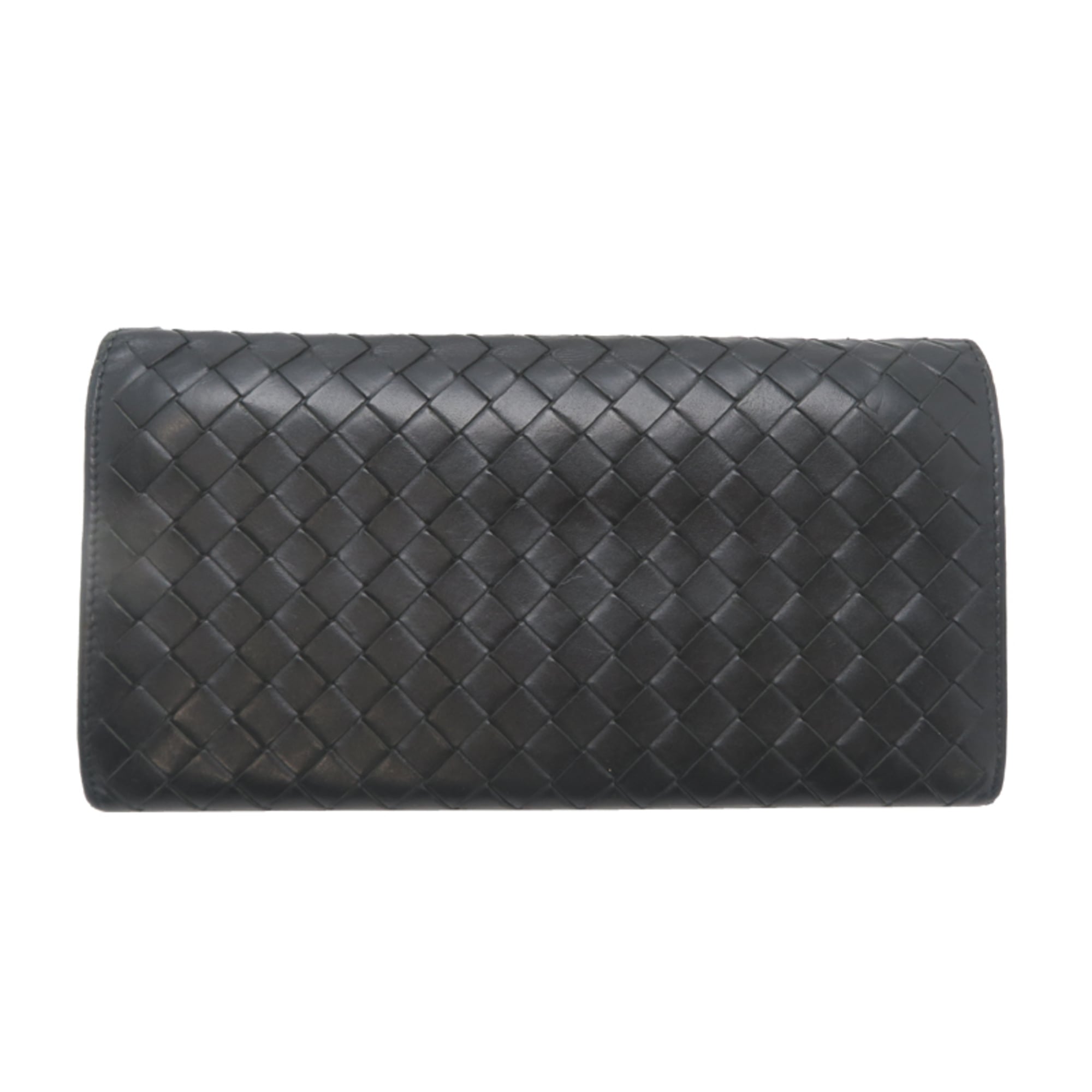 Bottega Veneta Black Leather Wallet (Bi-Fold) (Pre-Owned)