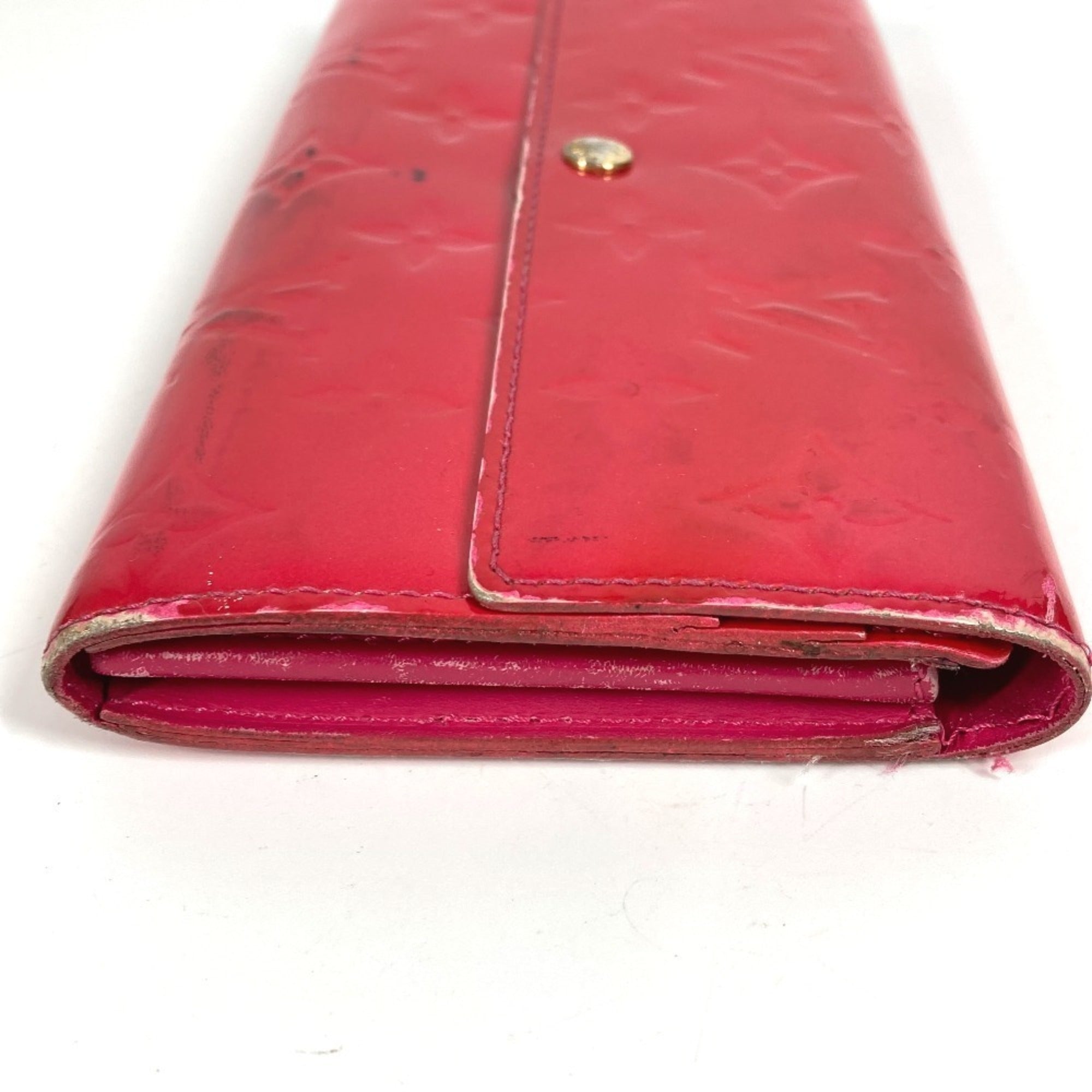 Louis Vuitton Galle Pink Rose Pop Monogram Vernis Long Wallet (Bi-Fold) (Pre-Owned)