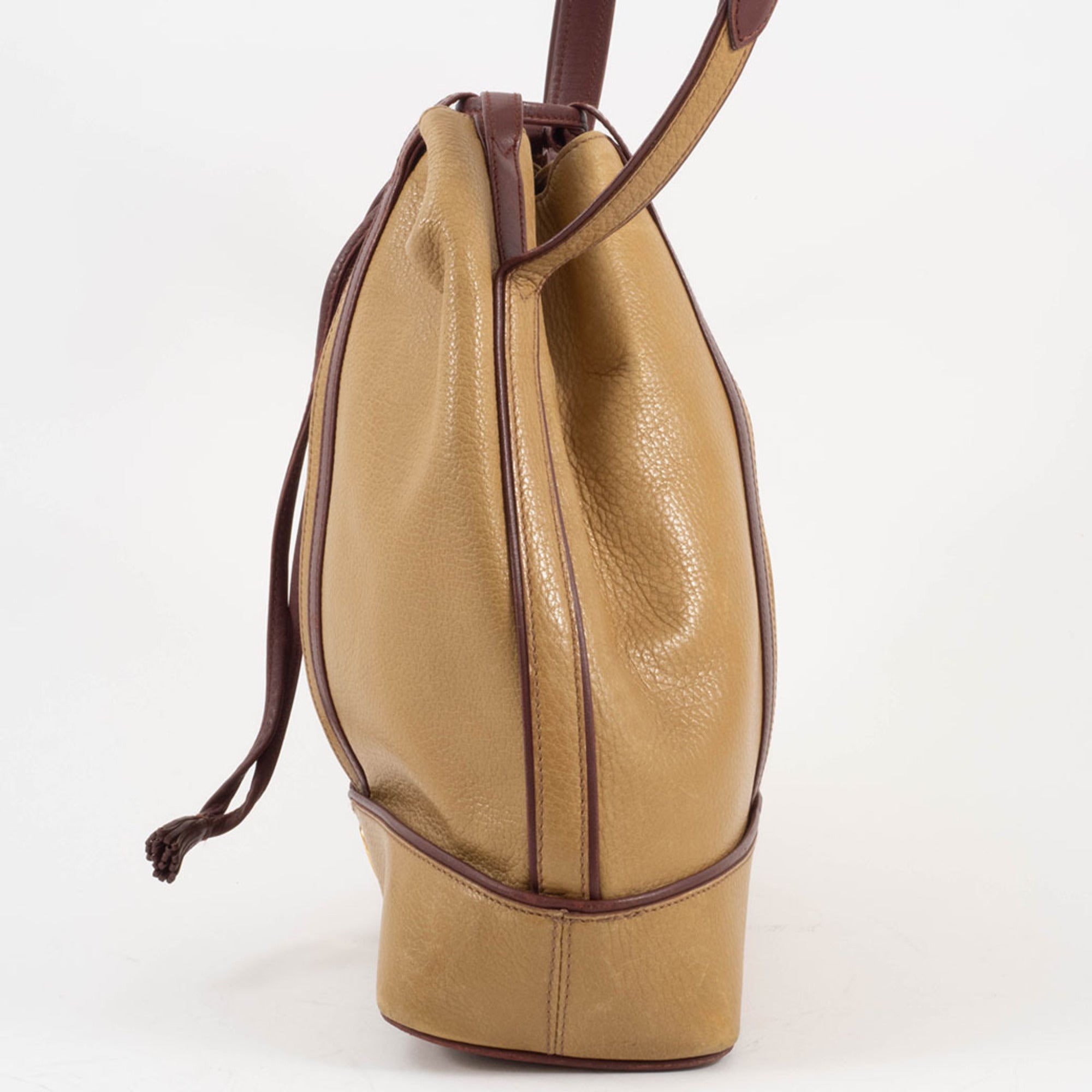 Cartier Must Bordeaux Mustard Leather Shoulder Bag (Pre-Owned)