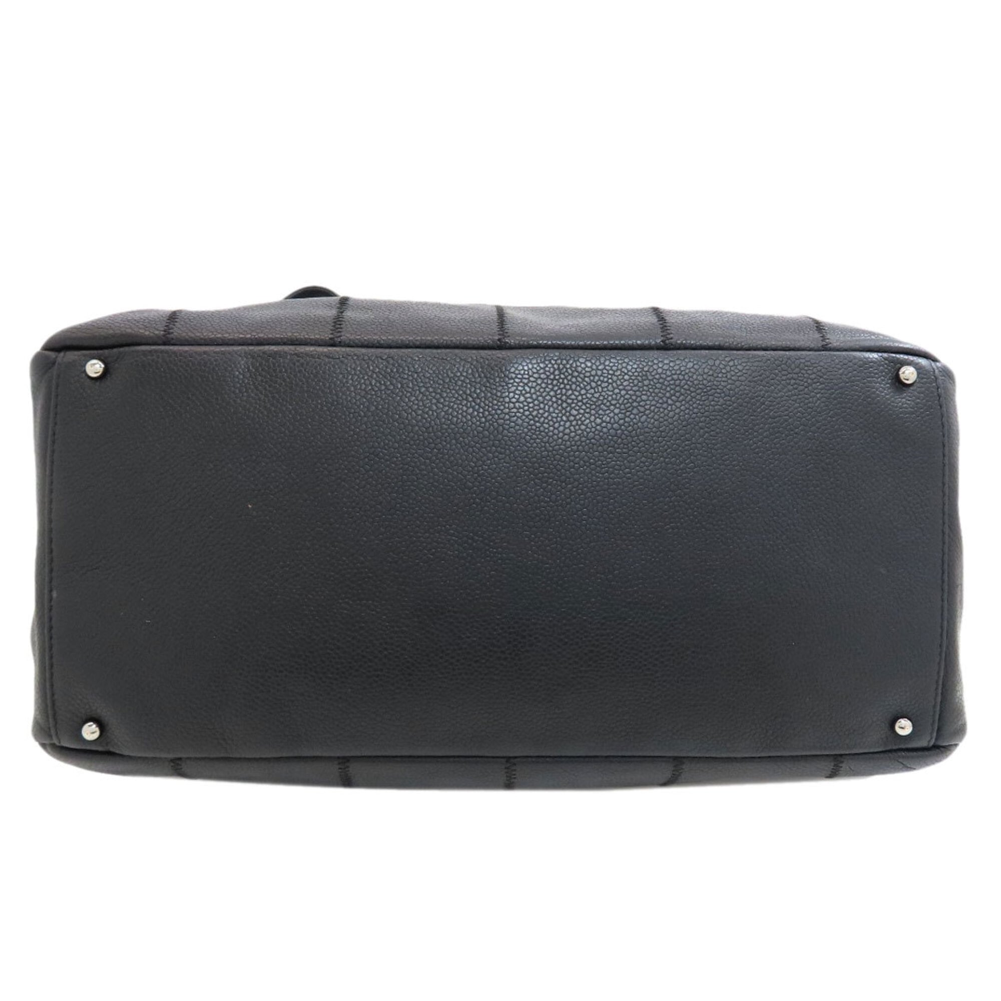 Chanel Black Leather Tote Bag (Pre-Owned)