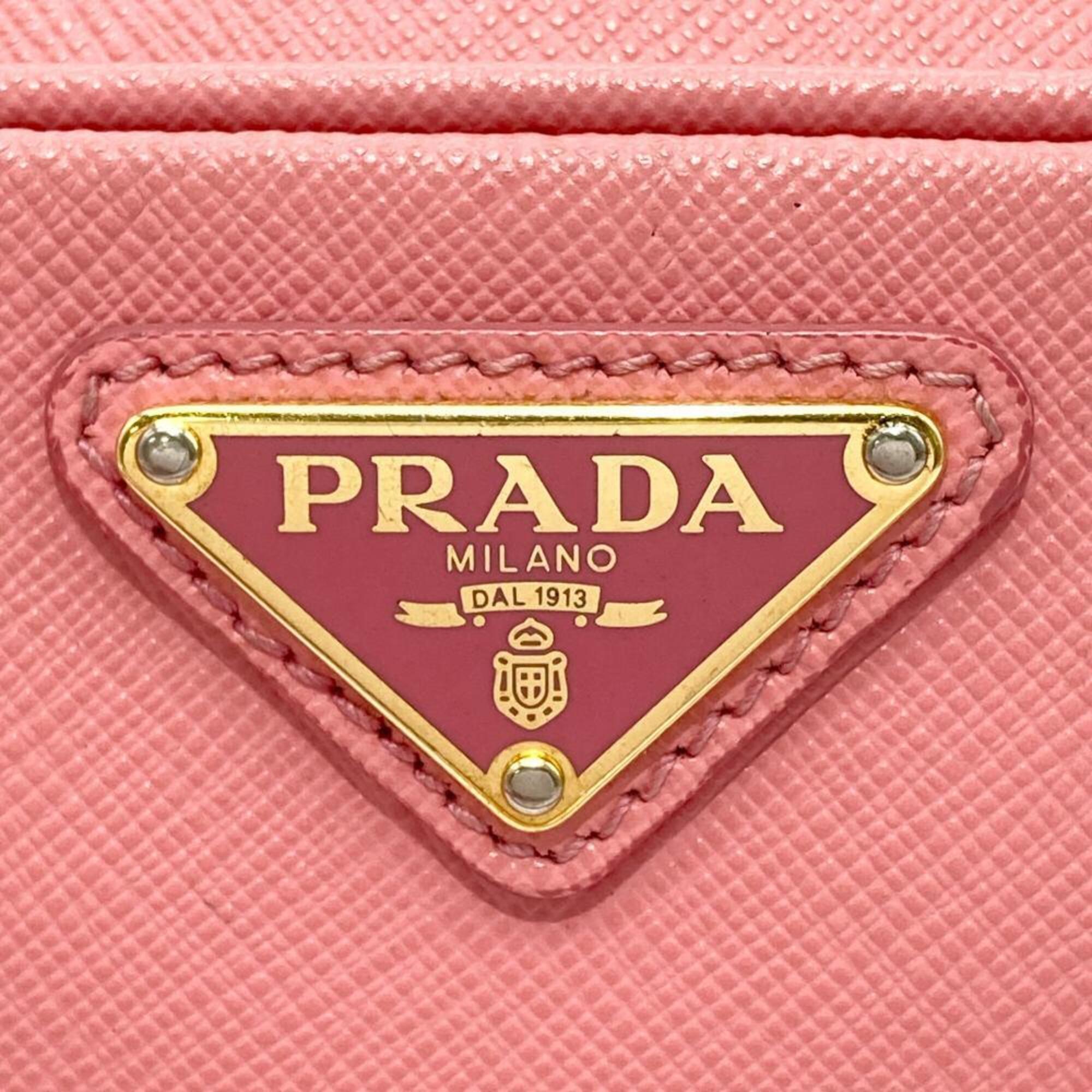 Prada Pink Leather Shoulder Bag (Pre-Owned)