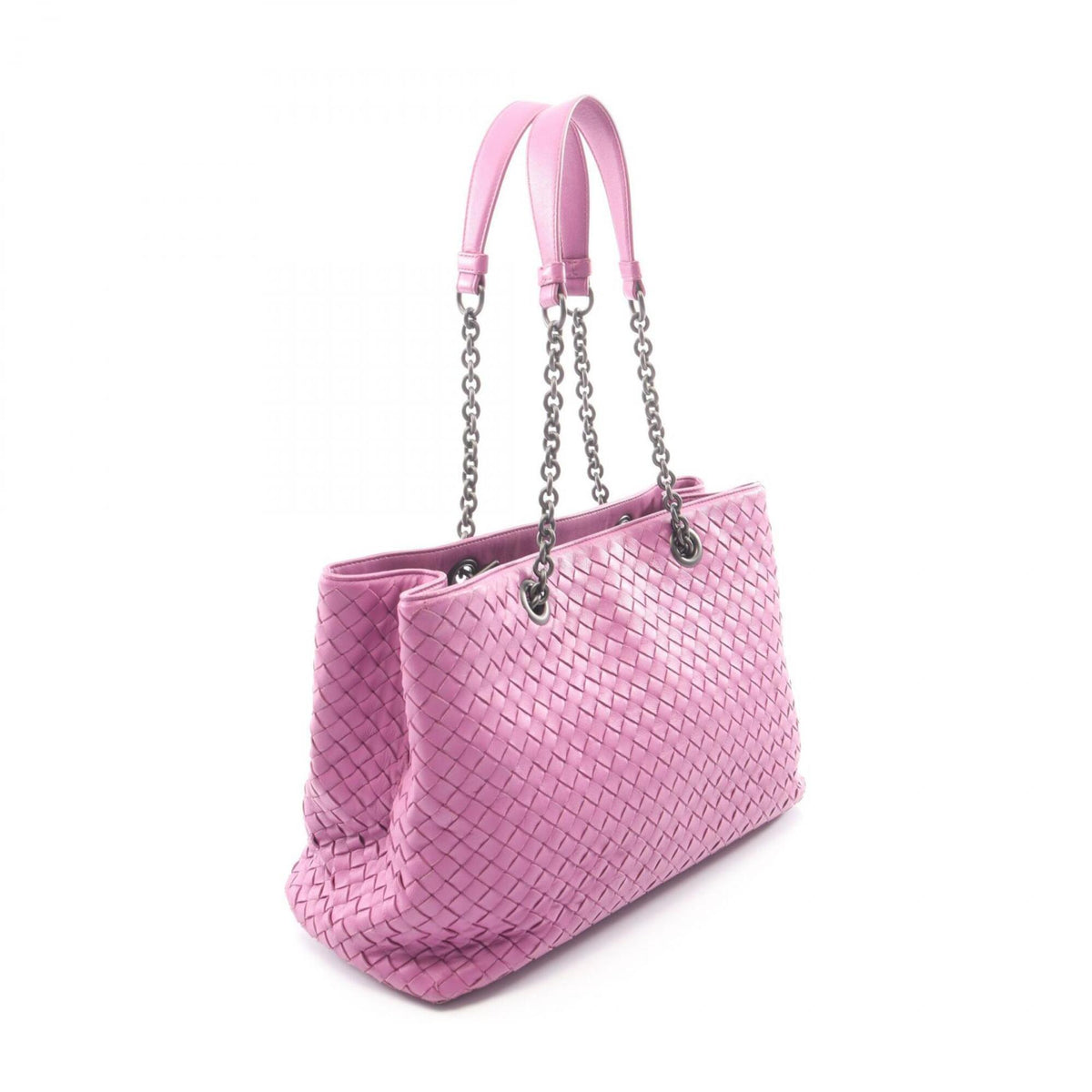 Bottega Veneta Pink Intrecciato Handbag Tote Bag (Pre-Owned)